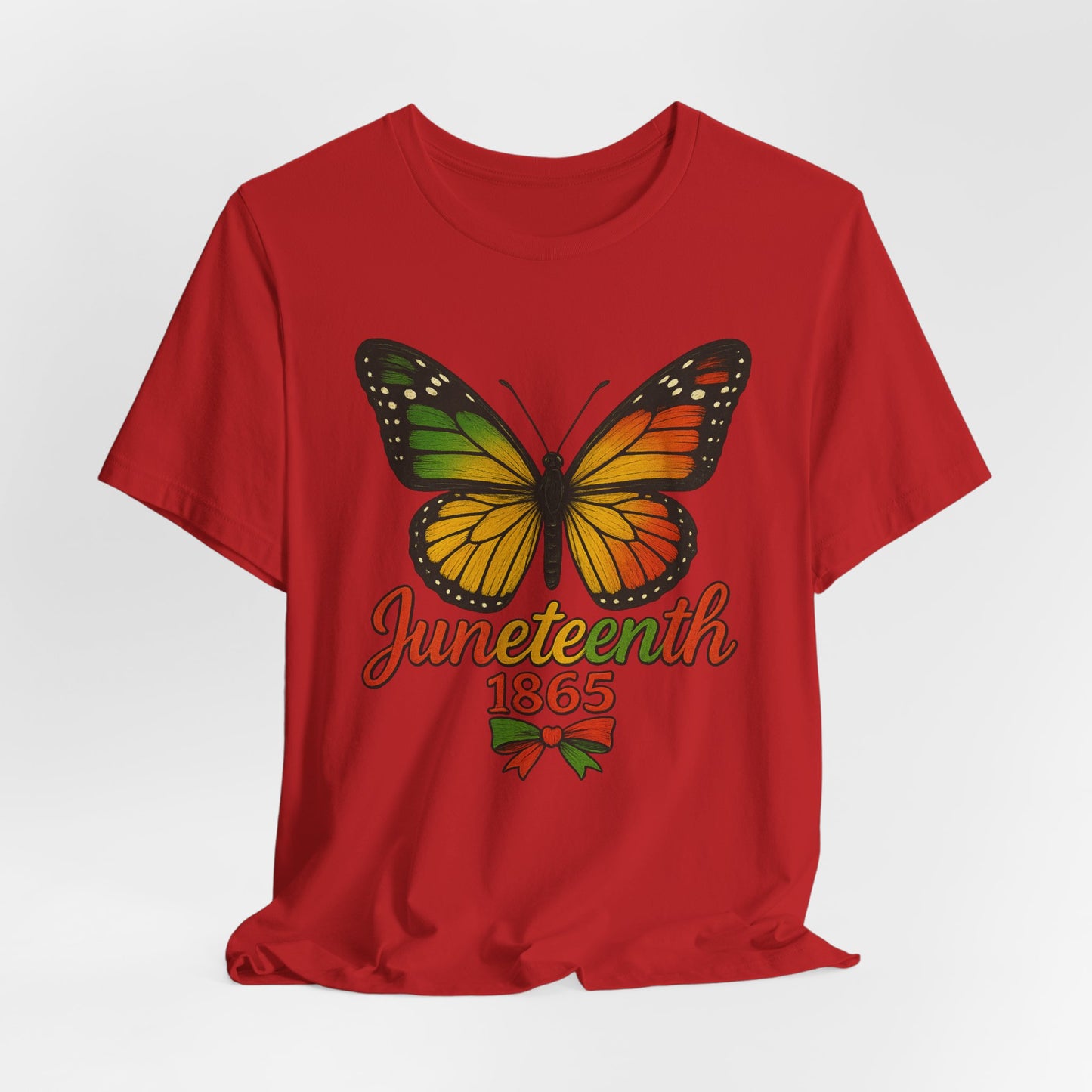 1865 Butterfly Juneteenth Celebration Tee, Unisex Jersey Tee, Freedom Shirt, Equality Apparel, Black History Month Gift, Activist Fashion