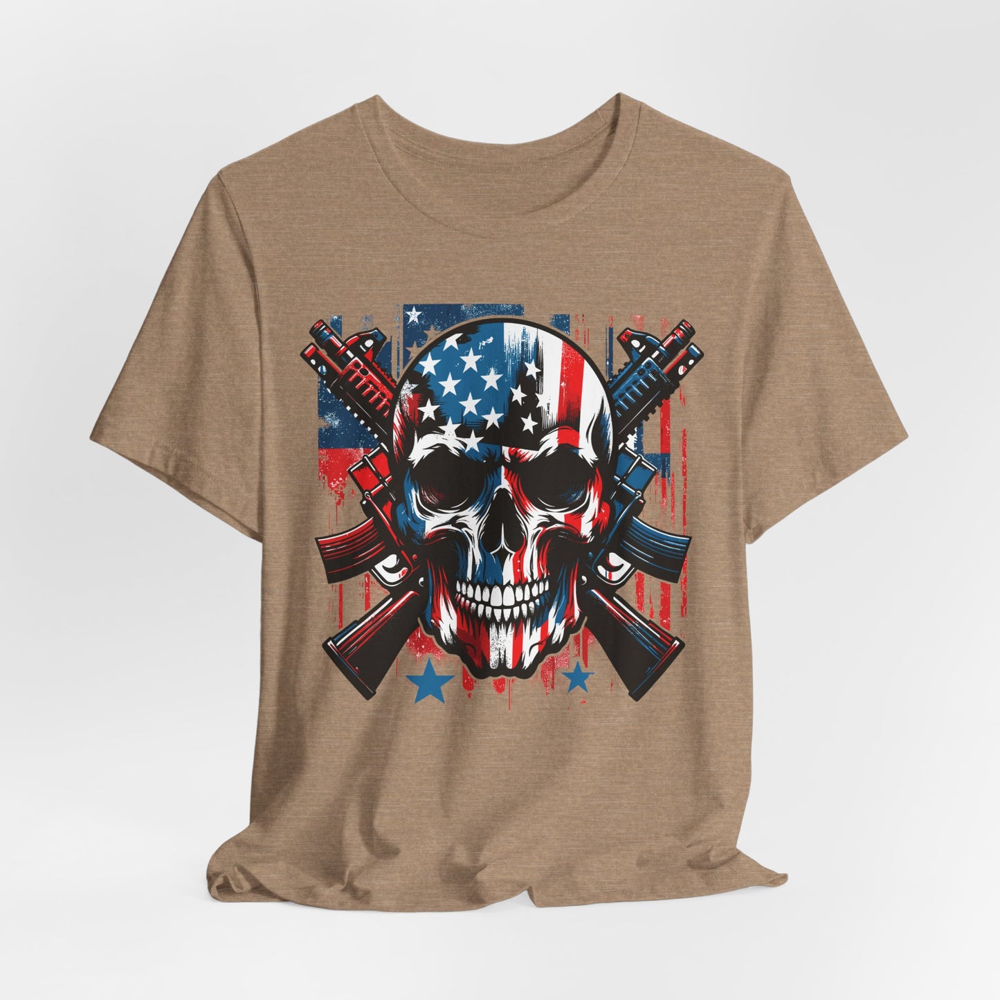 Skull and Cross Guns Memorial Day Tee