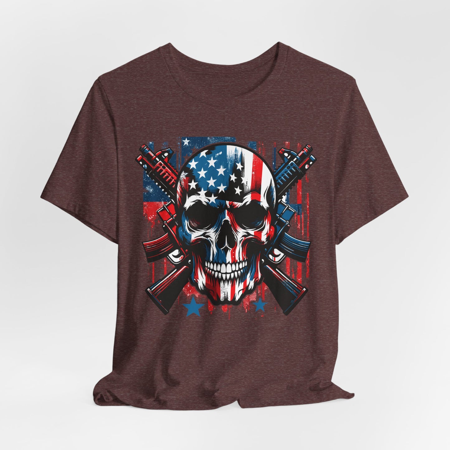 Skull and Cross Guns Memorial Day Tee
