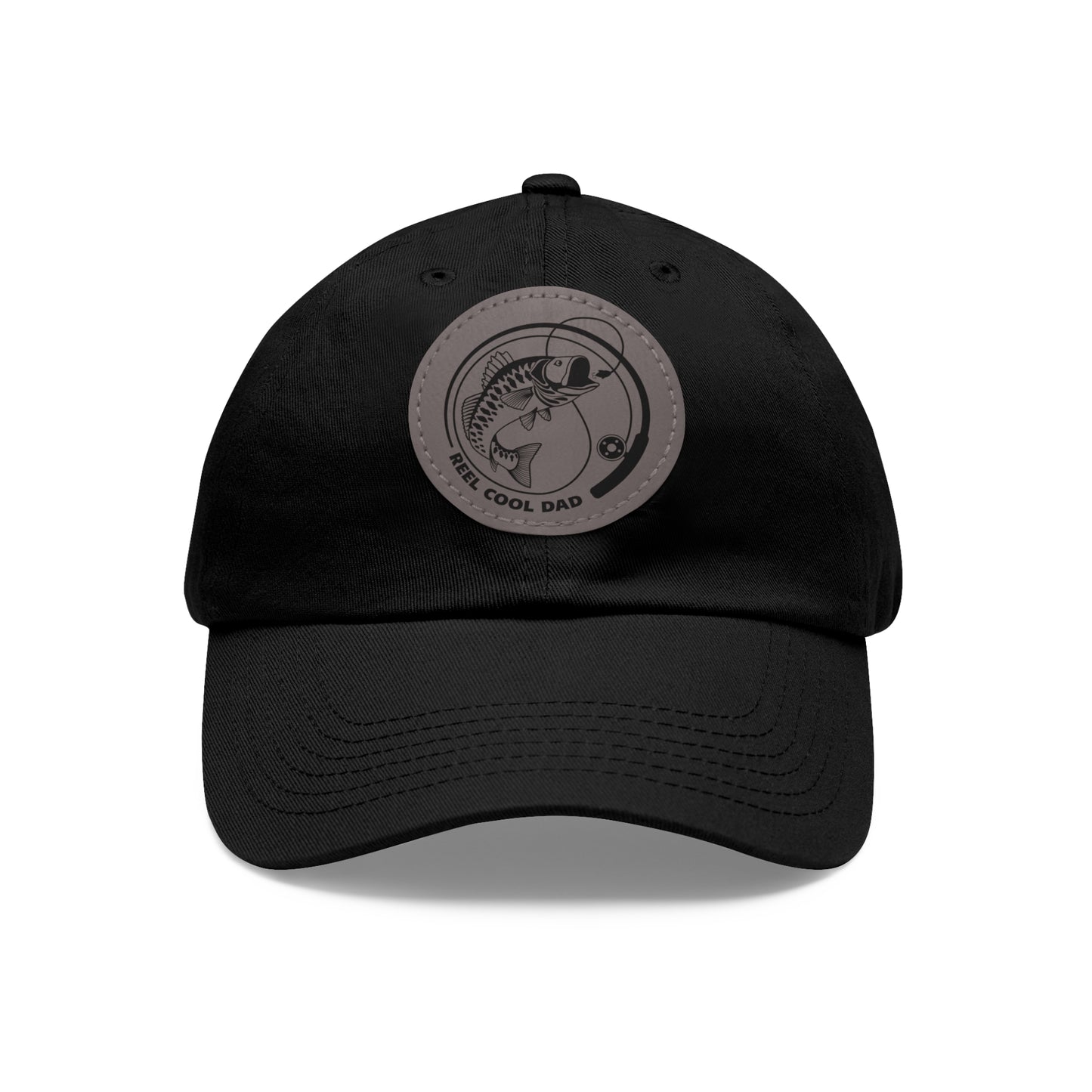 Stylish Dad Hat with Leather Patch for Cool Dads, Gift for Father's Day, Fishing Enthusiast, Casual Outdoor Wear