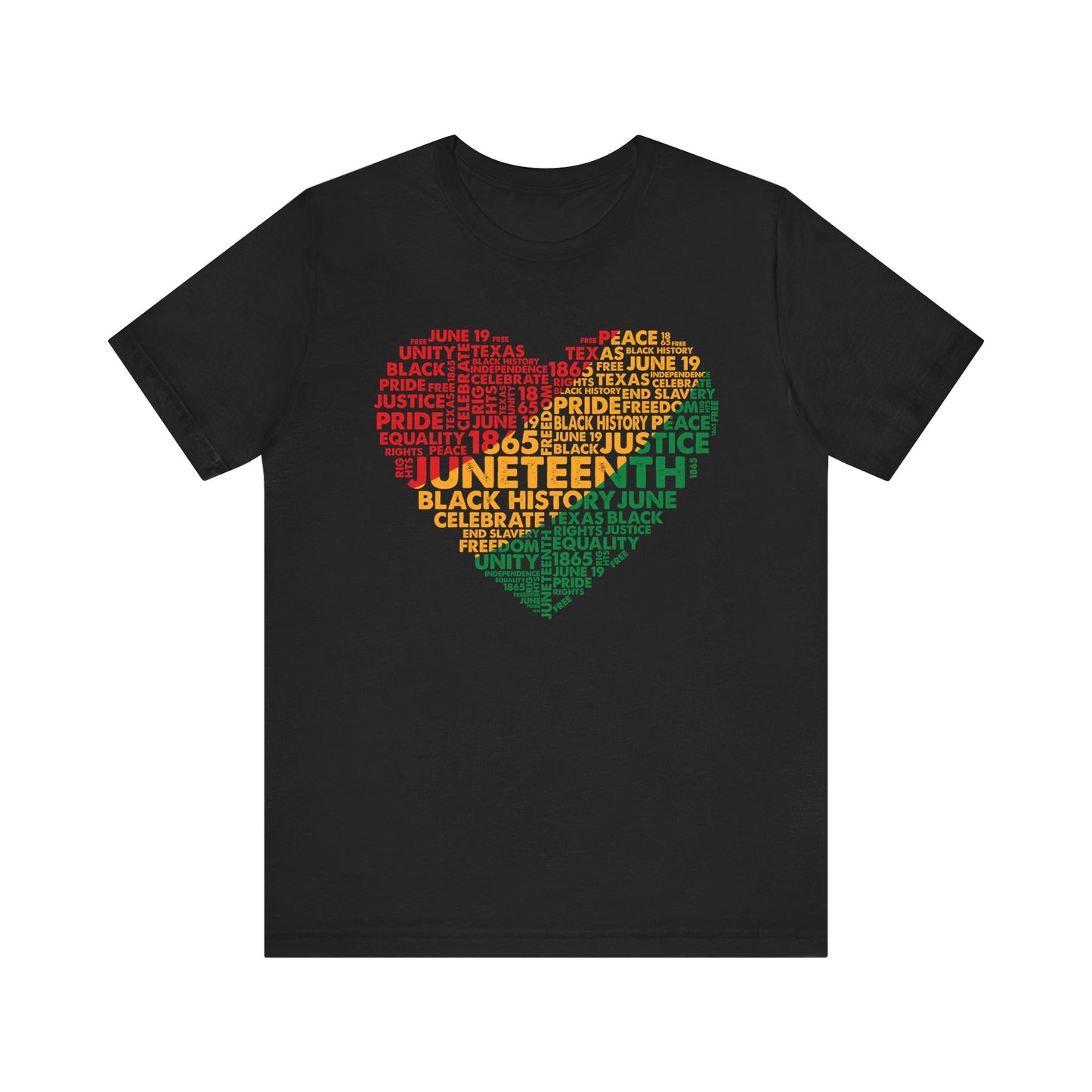 Heart Juneteenth Celebration Tee, Unisex Jersey Tee, Freedom Shirt, Equality Apparel, Black History Month Gift, Activist Fashion