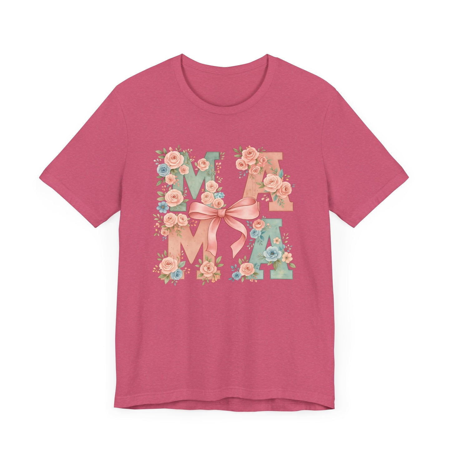 Rose floral Mama Tee Gift for Moms, Casual Summer Top, Boho Style Apparel, Unique Mother's Day Gift