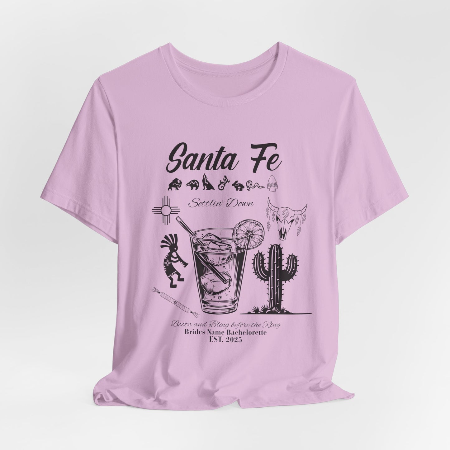 Santa Fe New Mexico Bachelorette Party, Bachelorette Shirt, Travel Tshirt, Girls Night Out, Bride Tribe Apparel, Girls Trip, SantaFe Wedding