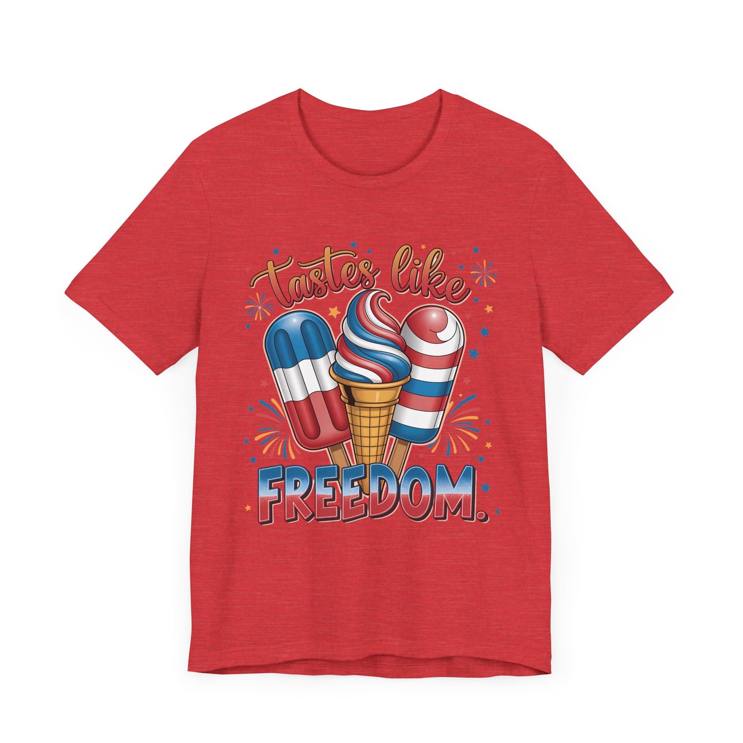 Taste Like Freedom Patriotic Graphic Tee, Fun Summer T-Shirt, Holiday Apparel, 4th of July Shirt