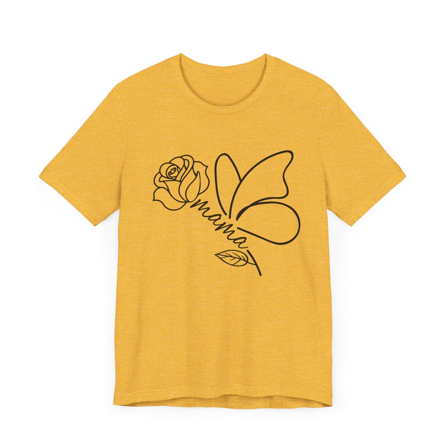 Butterfly Rose Mama Tee, Gift for Moms, Casual Summer Top, Boho Style Apparel, Unique Mother's Day Gift