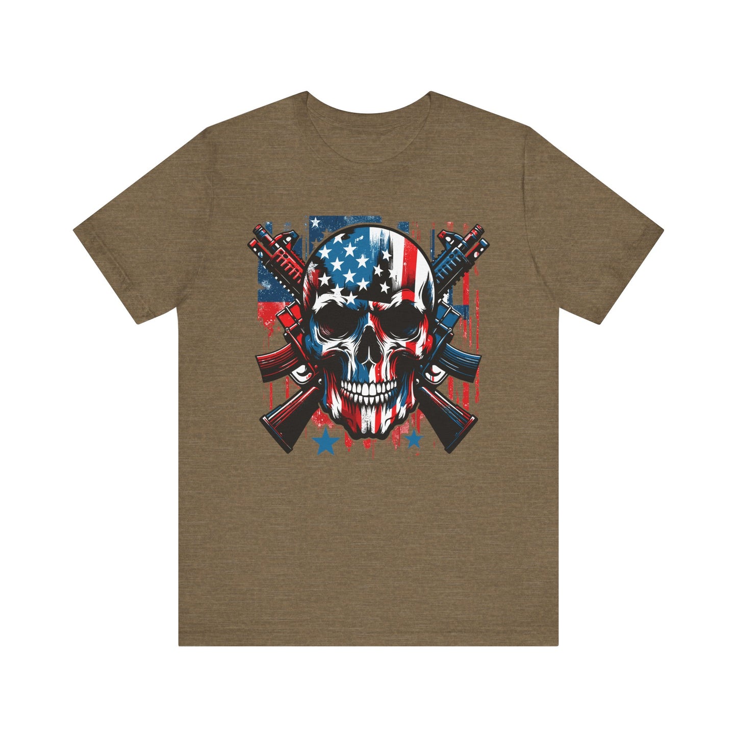 Skull and Cross Guns Memorial Day Tee