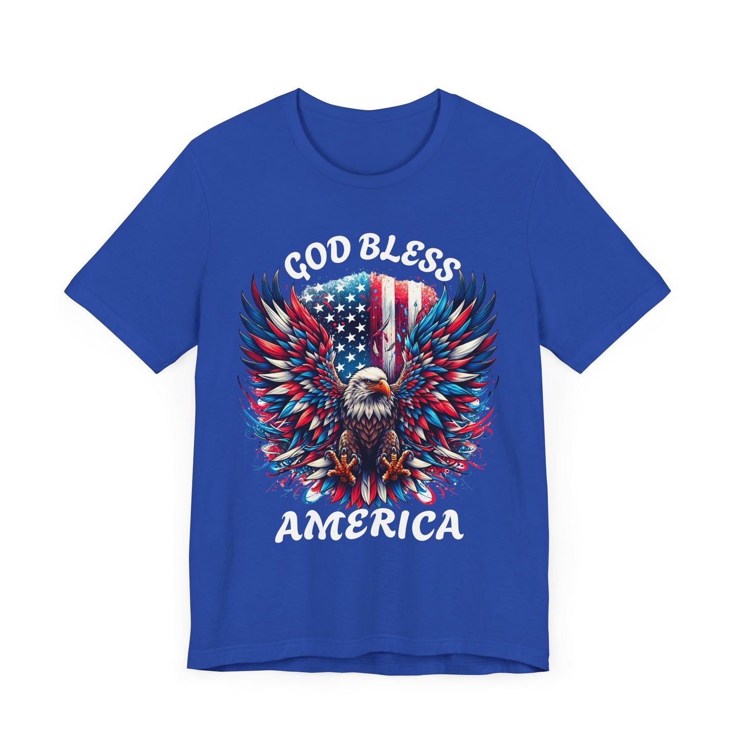 Patriotic Eagle Graphic Tee, USA Flag Shirt, Unisex Short Sleeve Top, Independence Day Gift, American Pride Apparel, Casual Wear
