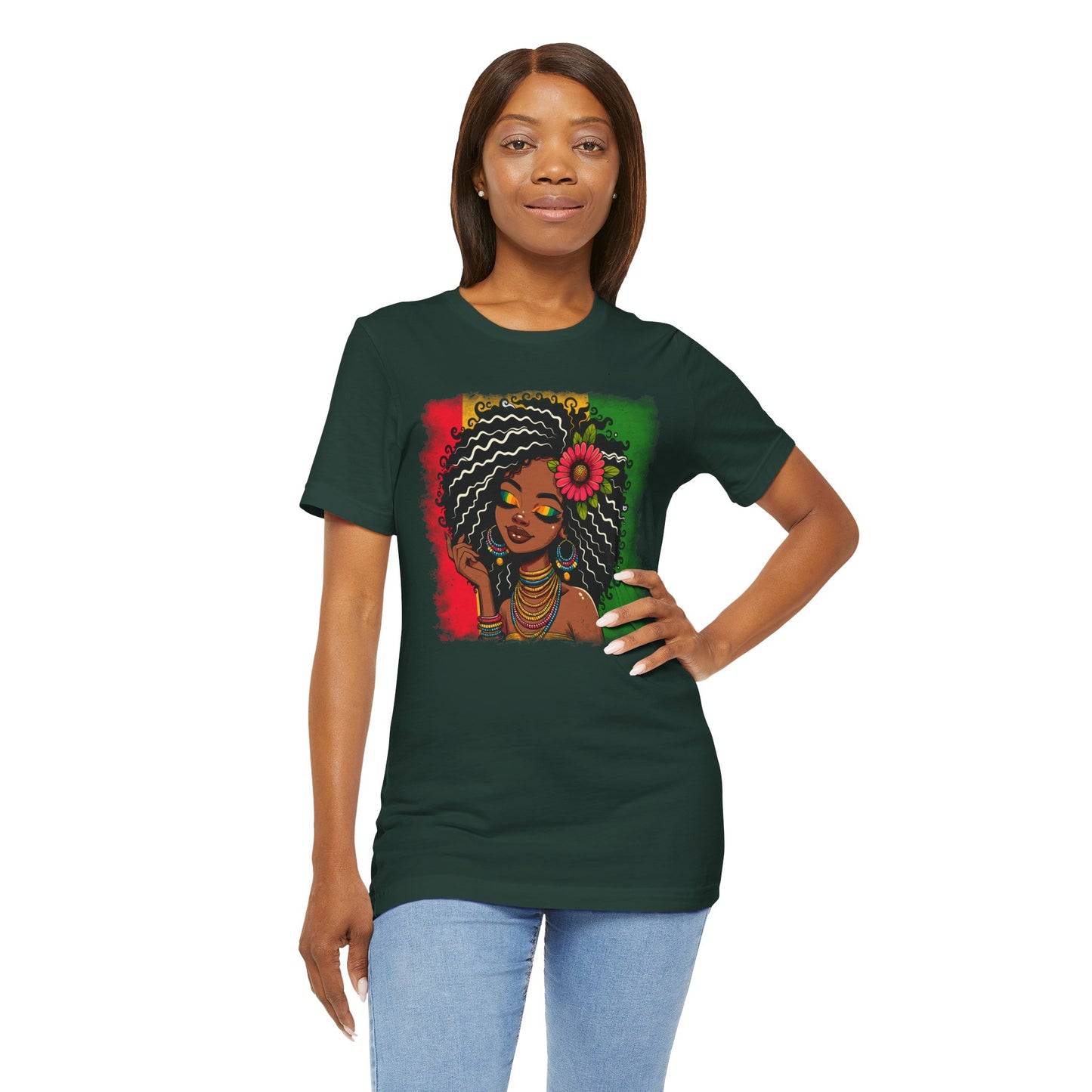 Melanin Girl Juneteenth Celebration Tee, Unisex Jersey Tee, Freedom Shirt, Equality Apparel, Black History Month Gift, Activist Fashion