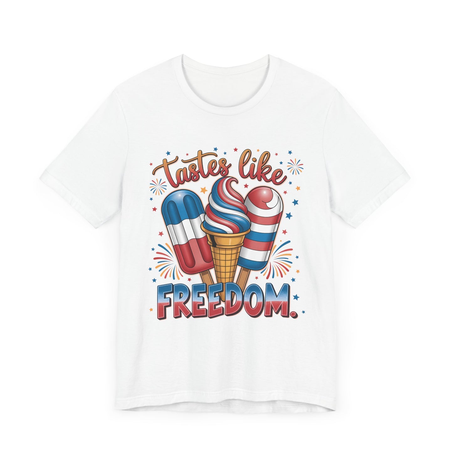Taste Like Freedom Patriotic Graphic Tee, Fun Summer T-Shirt, Holiday Apparel, 4th of July Shirt