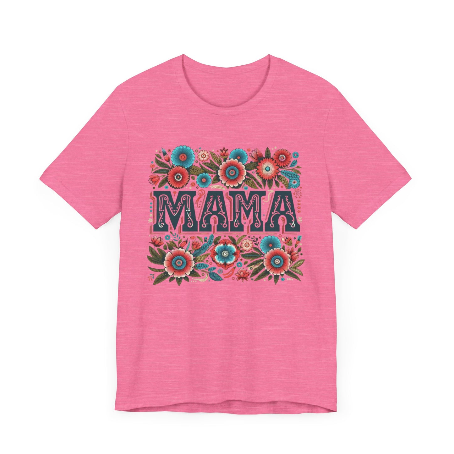 Boho Floral Mama Tee, Gift for Moms, Casual Summer Top, Boho Style Apparel, Unique Mother's Day Gift