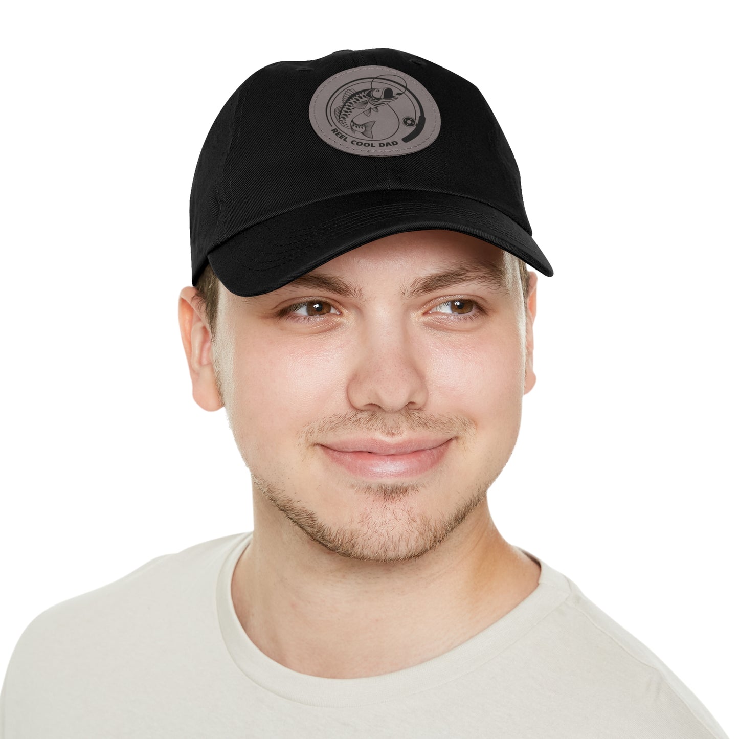 Stylish Dad Hat with Leather Patch for Cool Dads, Gift for Father's Day, Fishing Enthusiast, Casual Outdoor Wear