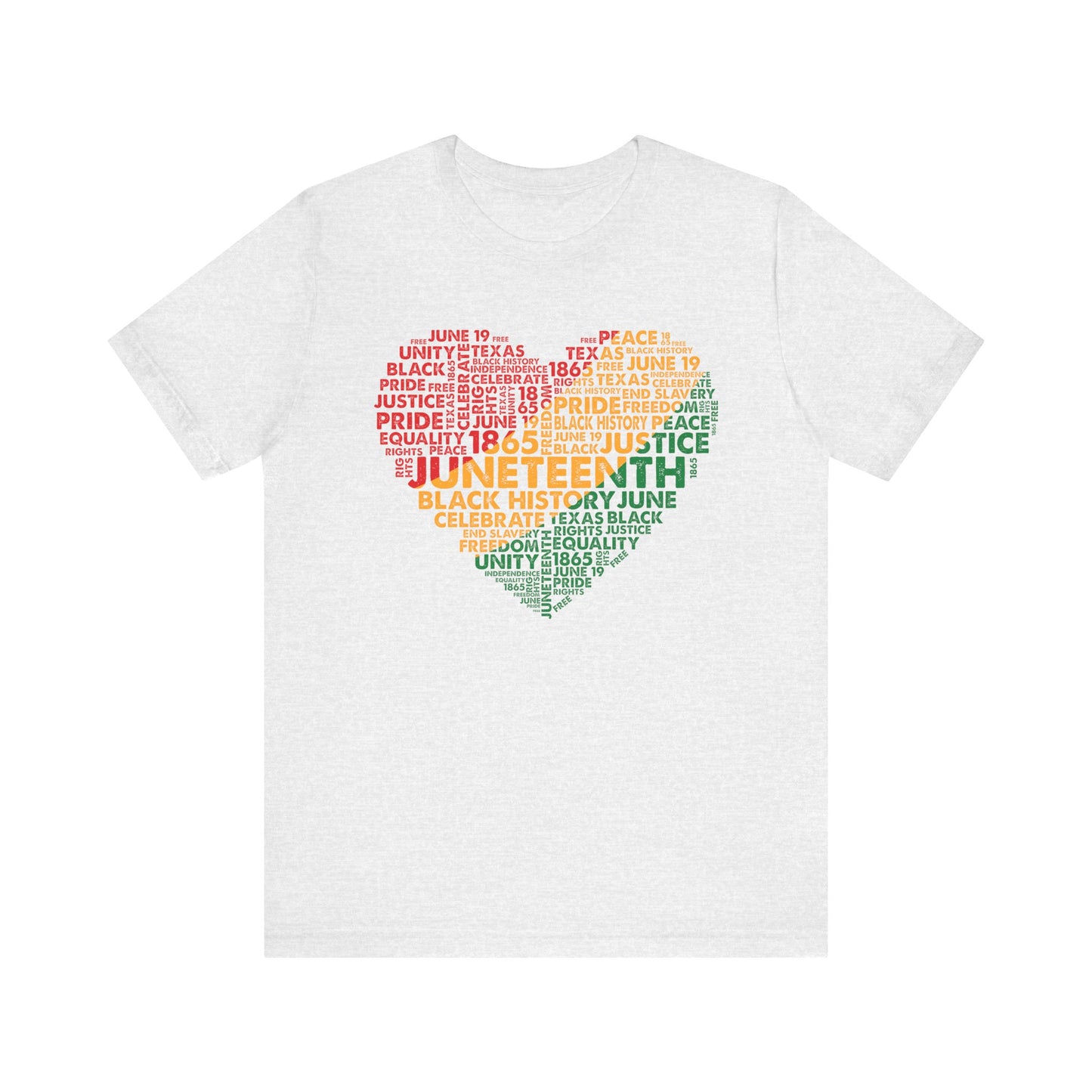 Heart Juneteenth Celebration Tee, Unisex Jersey Tee, Freedom Shirt, Equality Apparel, Black History Month Gift, Activist Fashion