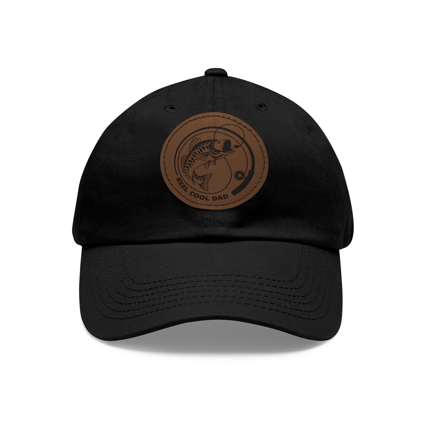Stylish Dad Hat with Leather Patch for Cool Dads, Gift for Father's Day, Fishing Enthusiast, Casual Outdoor Wear