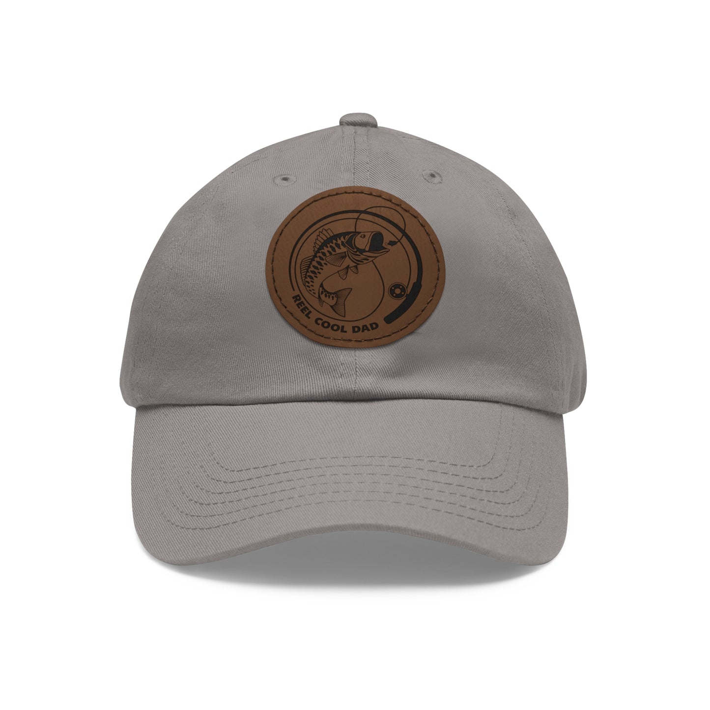 Stylish Dad Hat with Leather Patch for Cool Dads, Gift for Father's Day, Fishing Enthusiast, Casual Outdoor Wear
