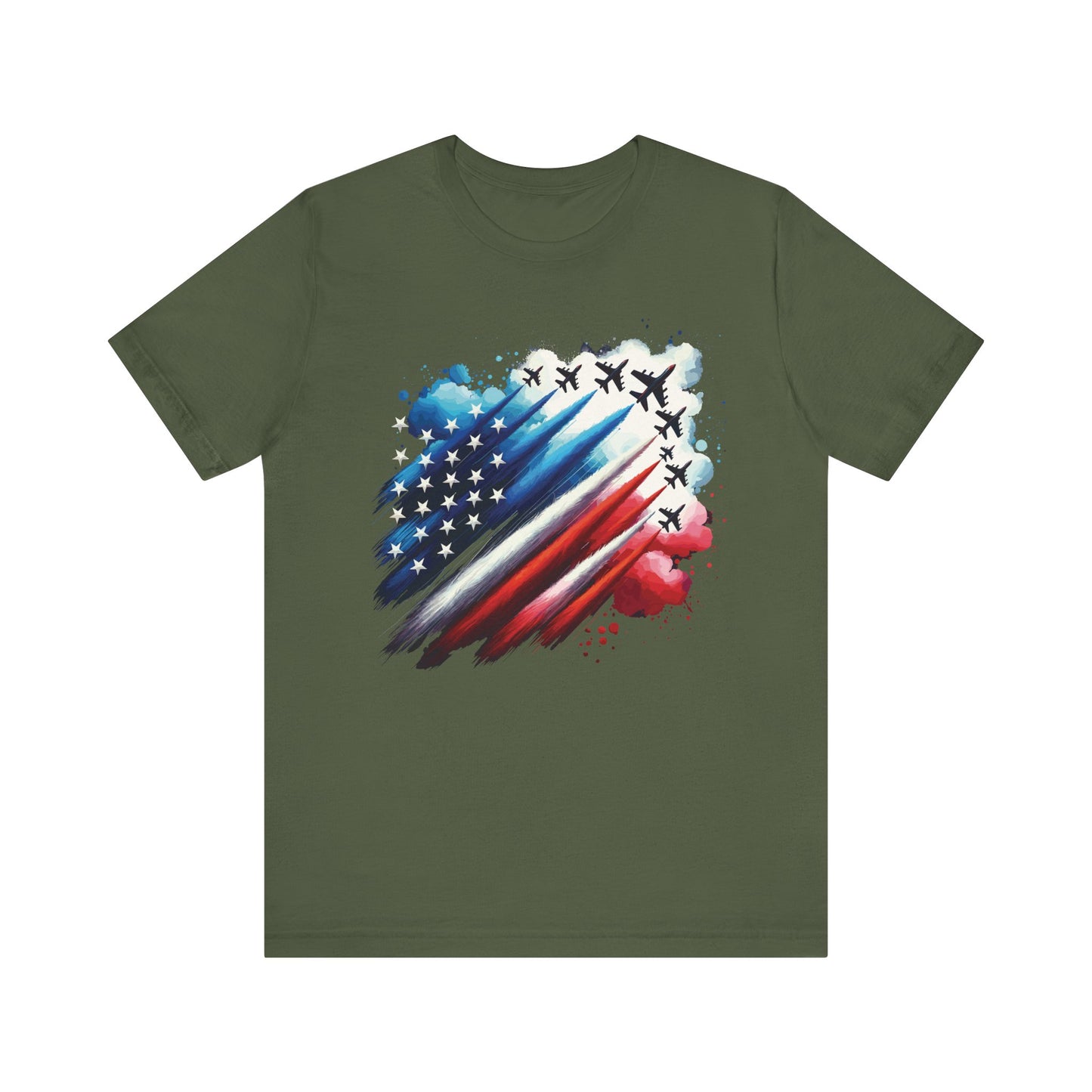 Fighter Jets with Flag Memorial Day Tee