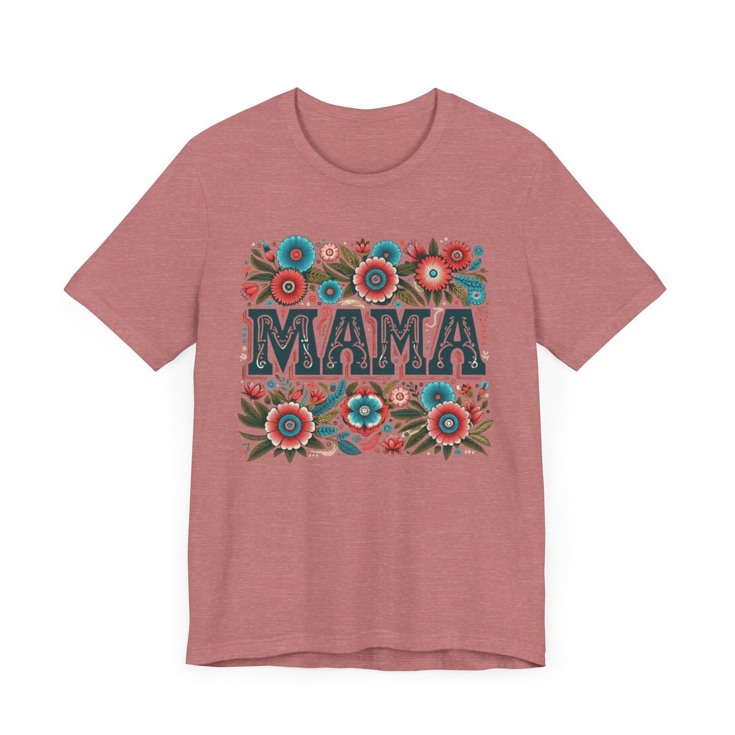 Boho Floral Mama Tee, Gift for Moms, Casual Summer Top, Boho Style Apparel, Unique Mother's Day Gift
