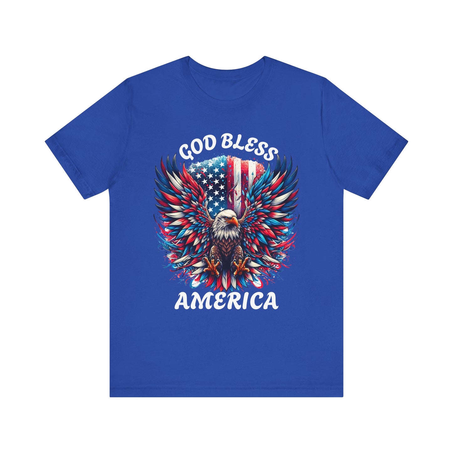 Patriotic Eagle Graphic Tee, USA Flag Shirt, Unisex Short Sleeve Top, Independence Day Gift, American Pride Apparel, Casual Wear