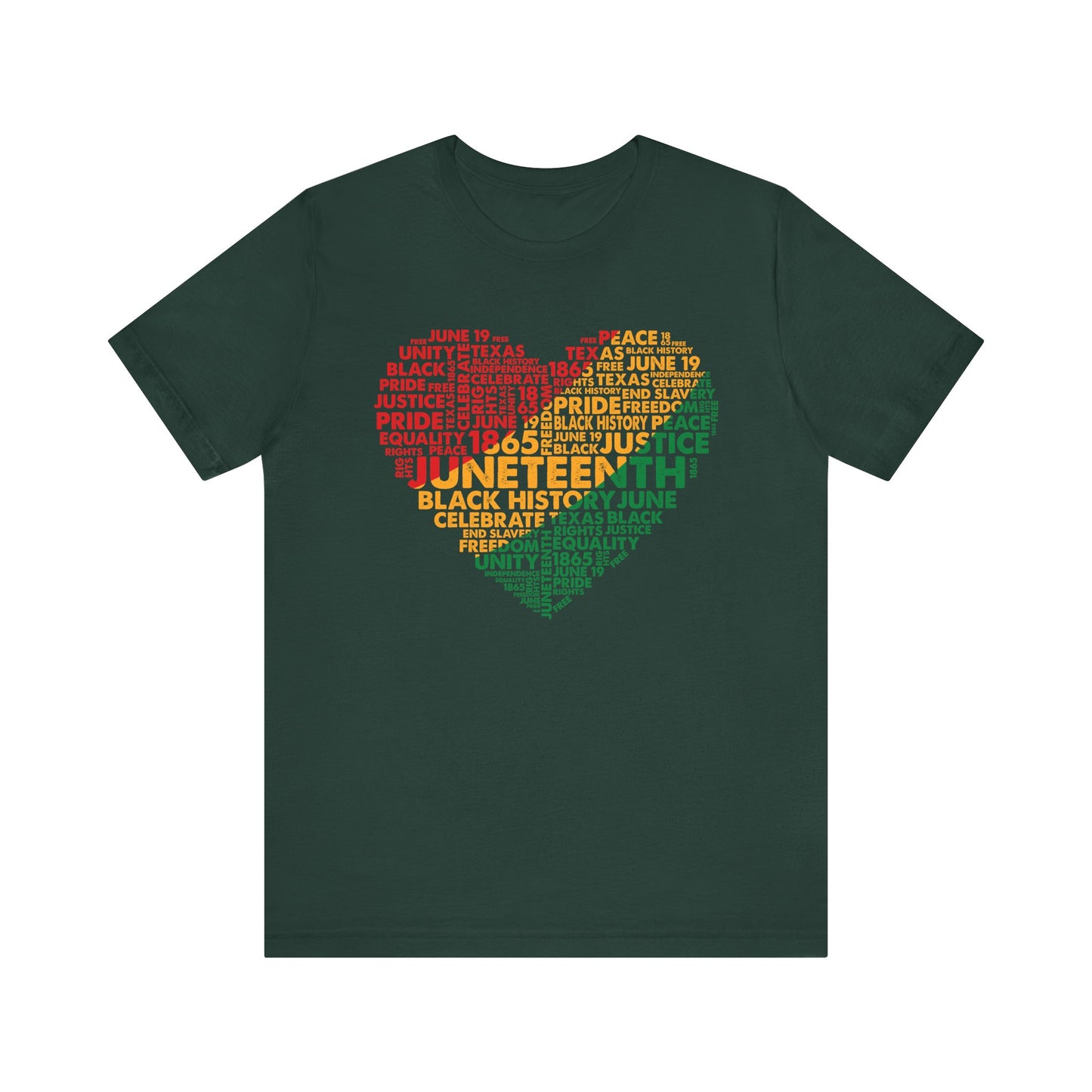 Heart Juneteenth Celebration Tee, Unisex Jersey Tee, Freedom Shirt, Equality Apparel, Black History Month Gift, Activist Fashion
