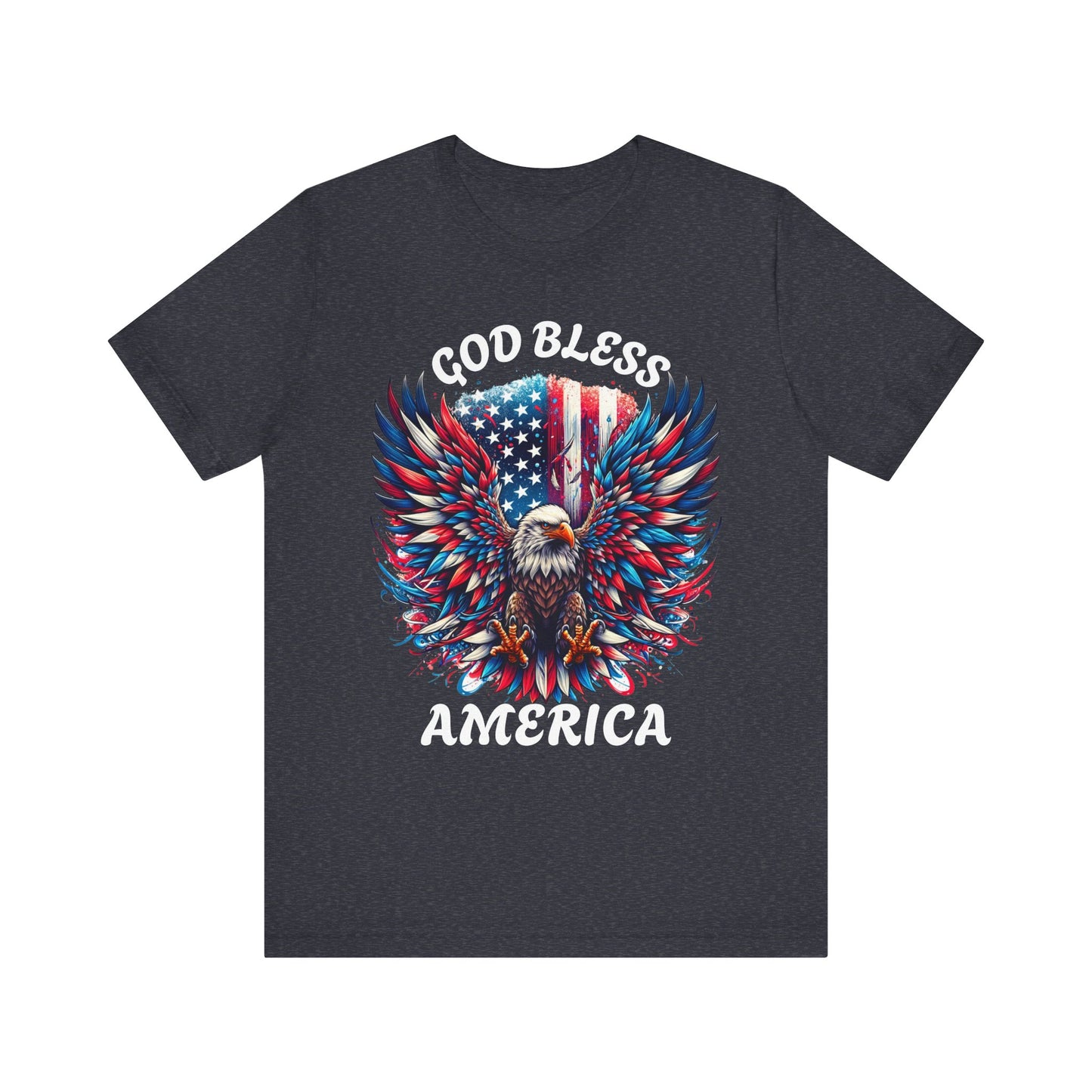 Patriotic Eagle Graphic Tee, USA Flag Shirt, Unisex Short Sleeve Top, Independence Day Gift, American Pride Apparel, Casual Wear