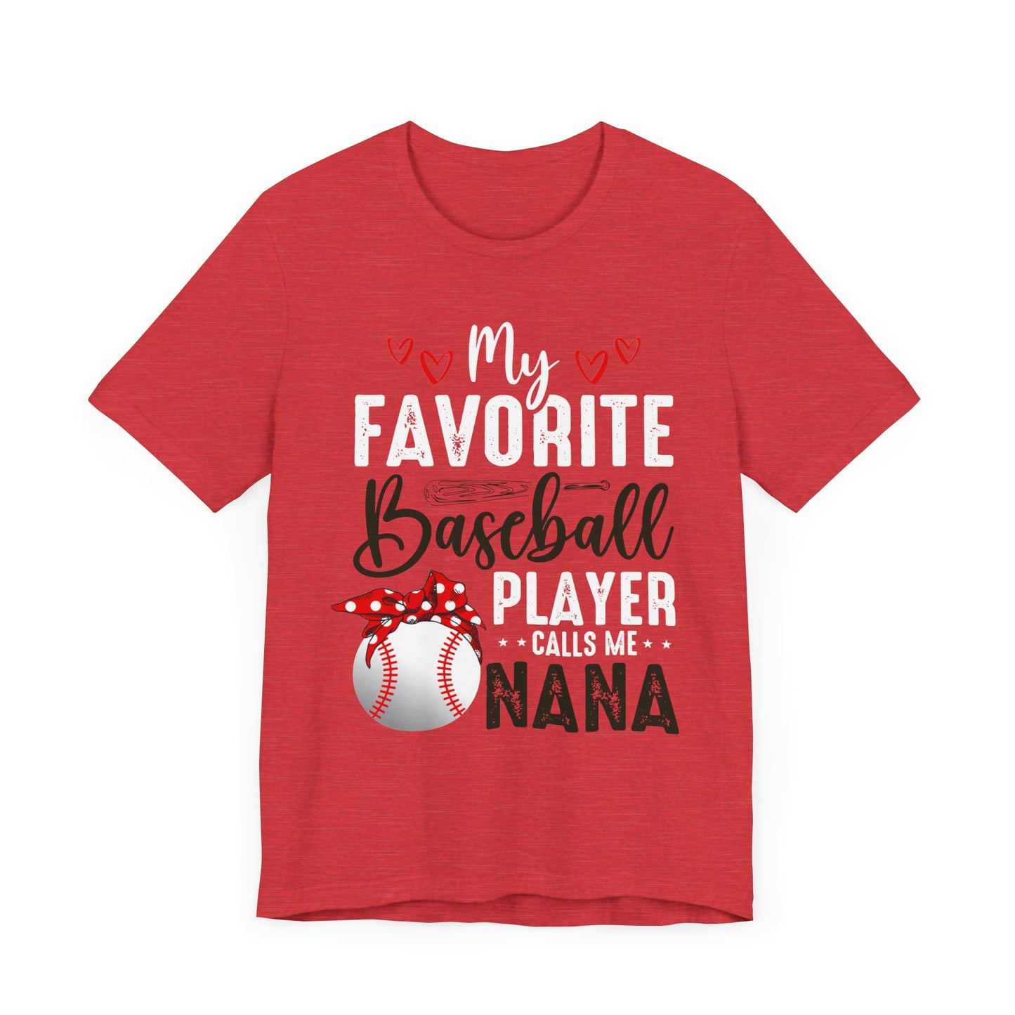 Baseball Nana Short Sleeve Tee, Cute Gift for Grandmas, Soft Jersey Tee, Baseball Fan Shirt, Mother's Day Gift, Family Reunion Wear
