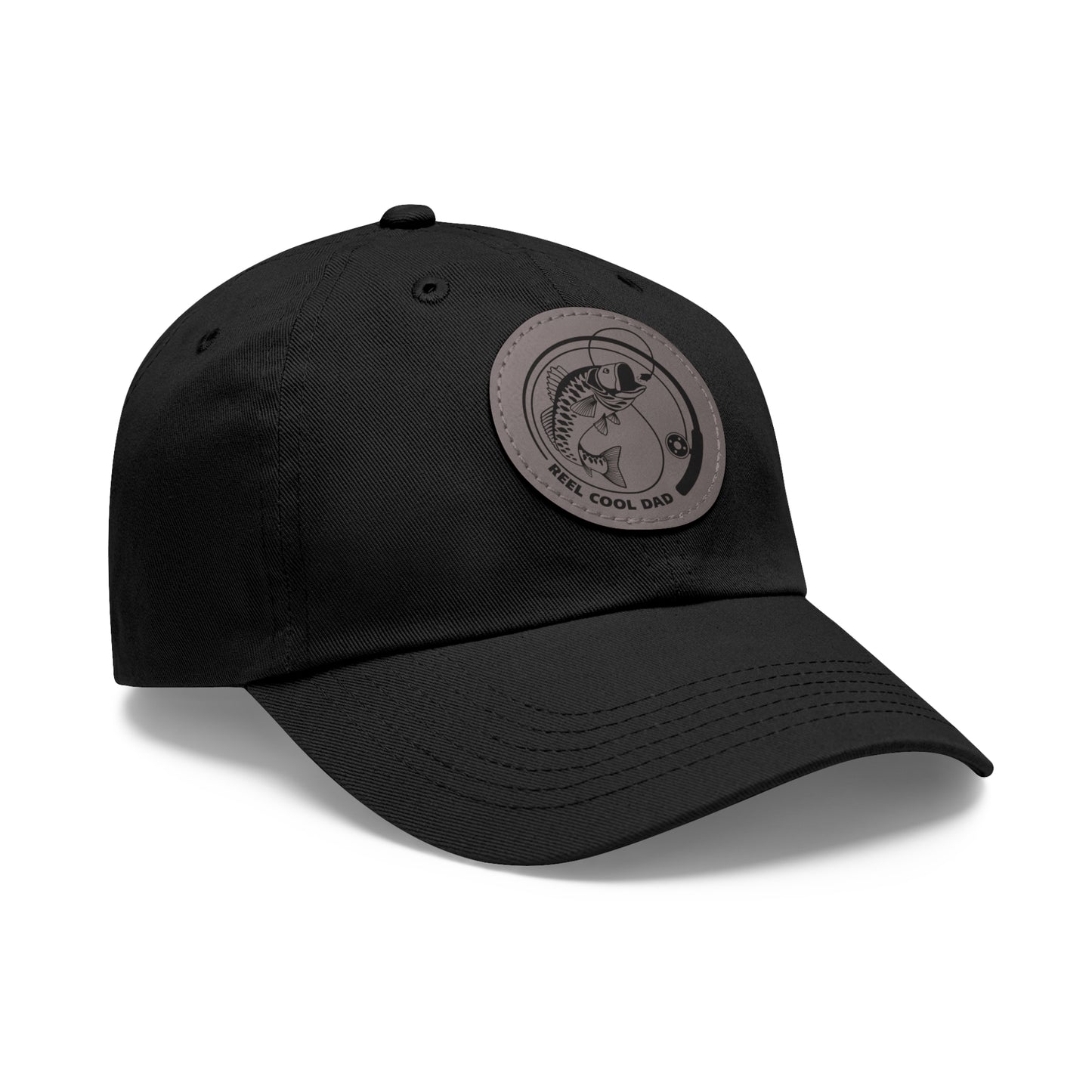Stylish Dad Hat with Leather Patch for Cool Dads, Gift for Father's Day, Fishing Enthusiast, Casual Outdoor Wear