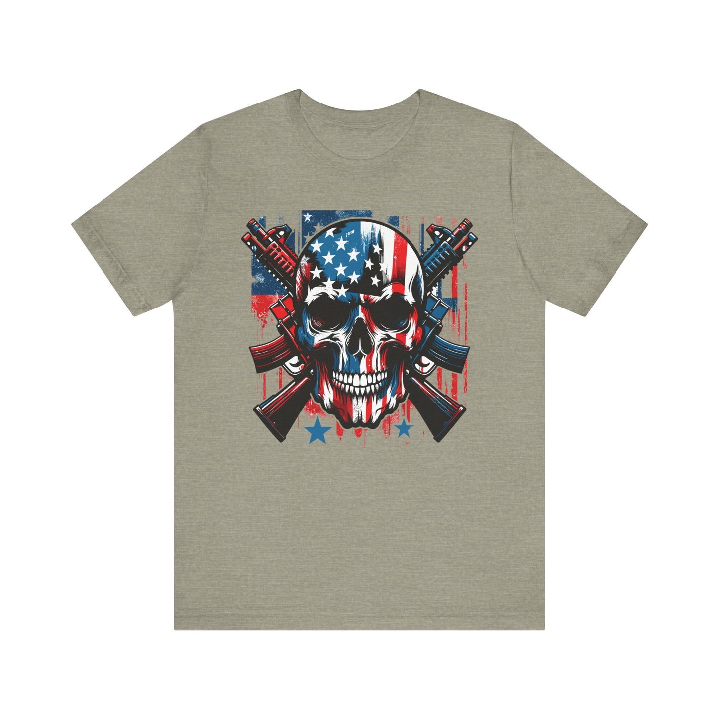 Skull and Cross Guns Memorial Day Tee