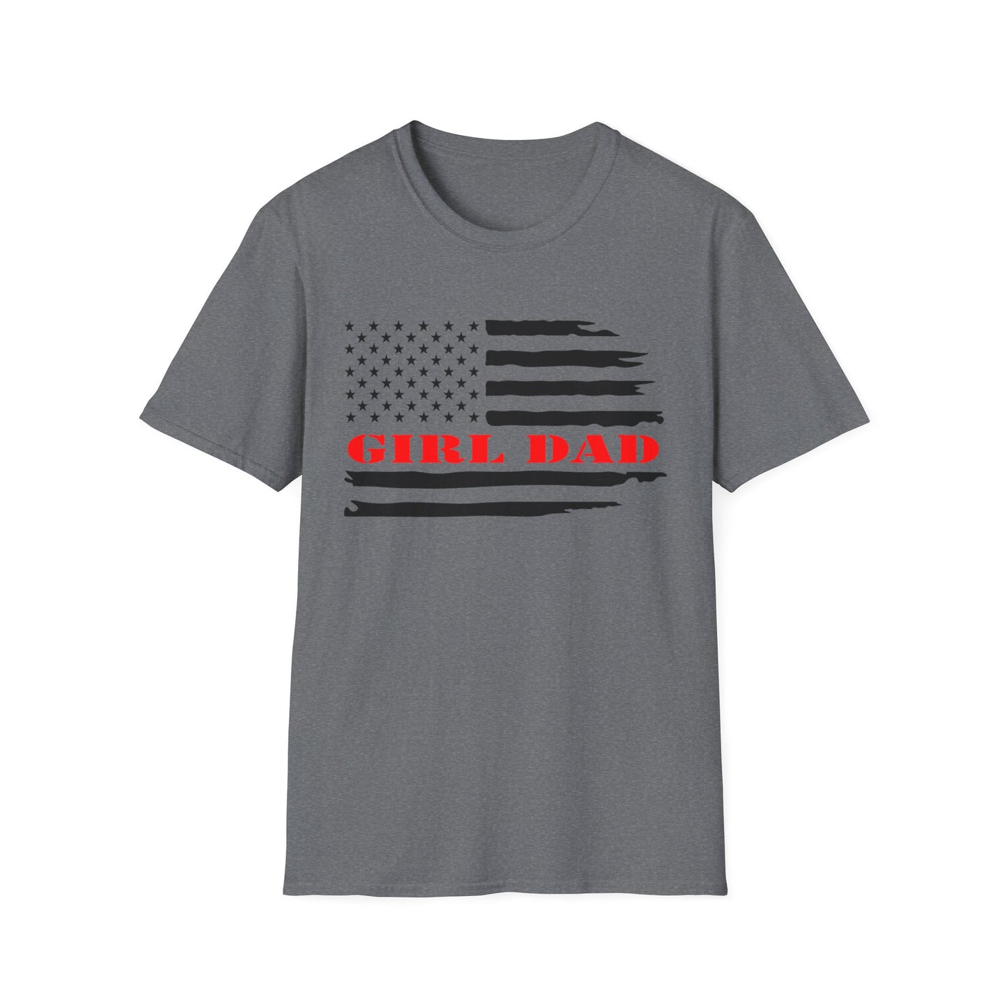 Patriotic 'Girl Dad with Flag'