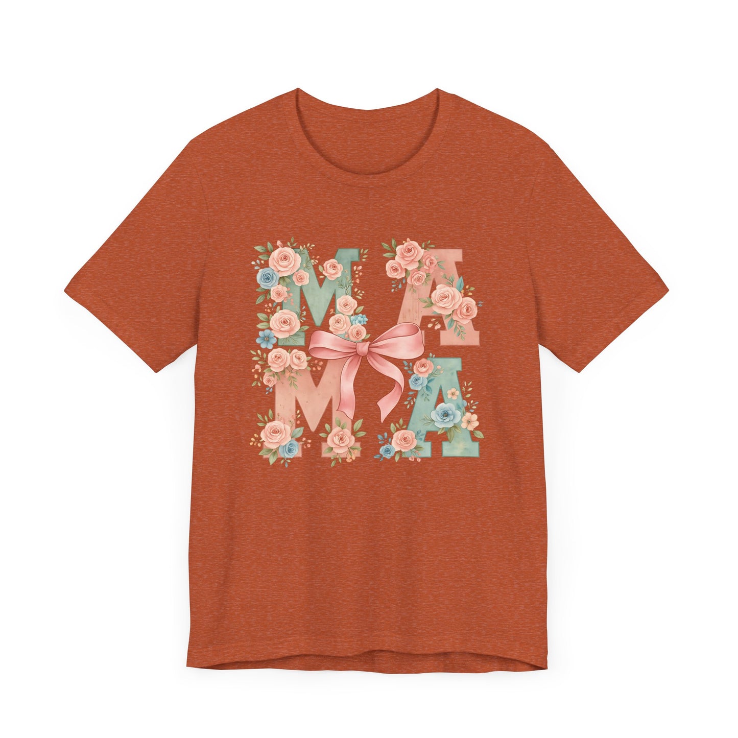 Rose floral Mama Tee Gift for Moms, Casual Summer Top, Boho Style Apparel, Unique Mother's Day Gift