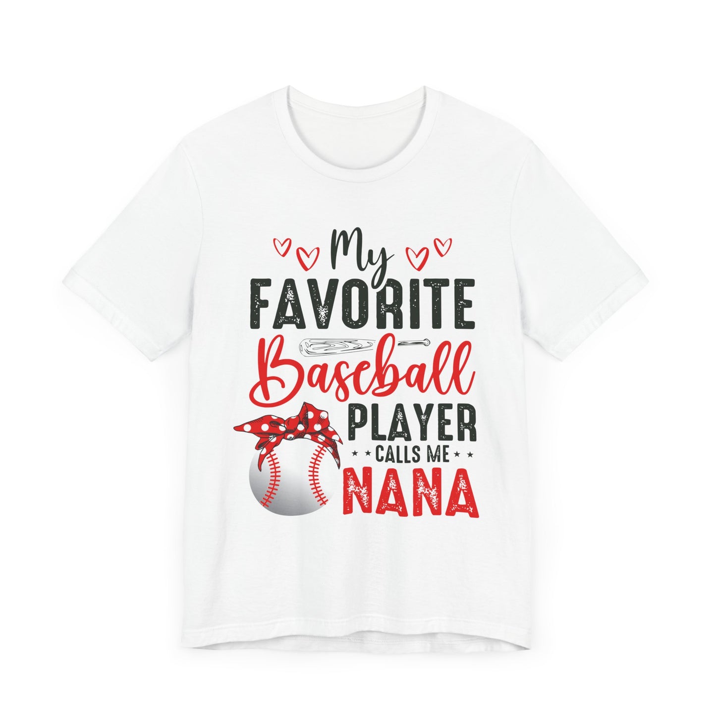 Baseball Nana Short Sleeve Tee, Cute Gift for Grandmas, Soft Jersey Tee, Baseball Fan Shirt, Mother's Day Gift, Family Reunion Wear