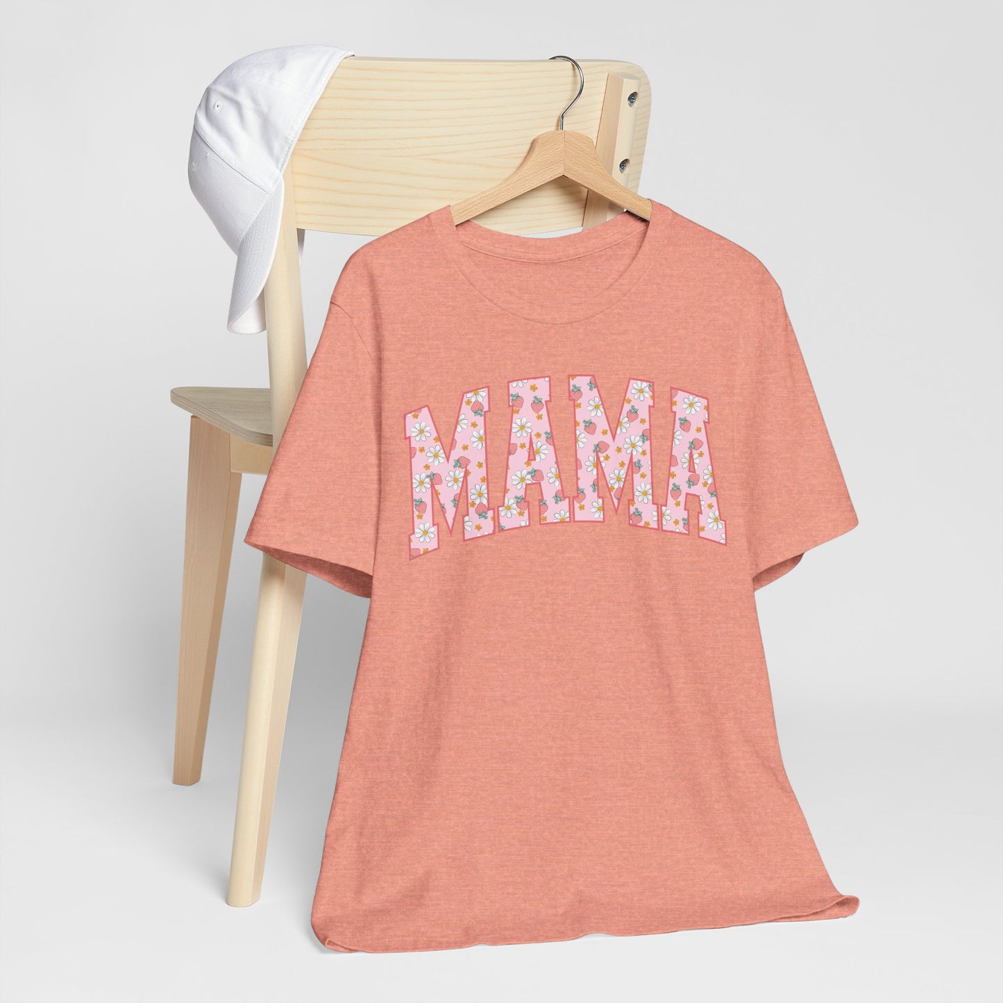 Vintage Floral 2 Mama Tee with a Bow, Gift for Moms, Casual Summer Top, Boho Style Apparel, Unique Mother's Day Gift