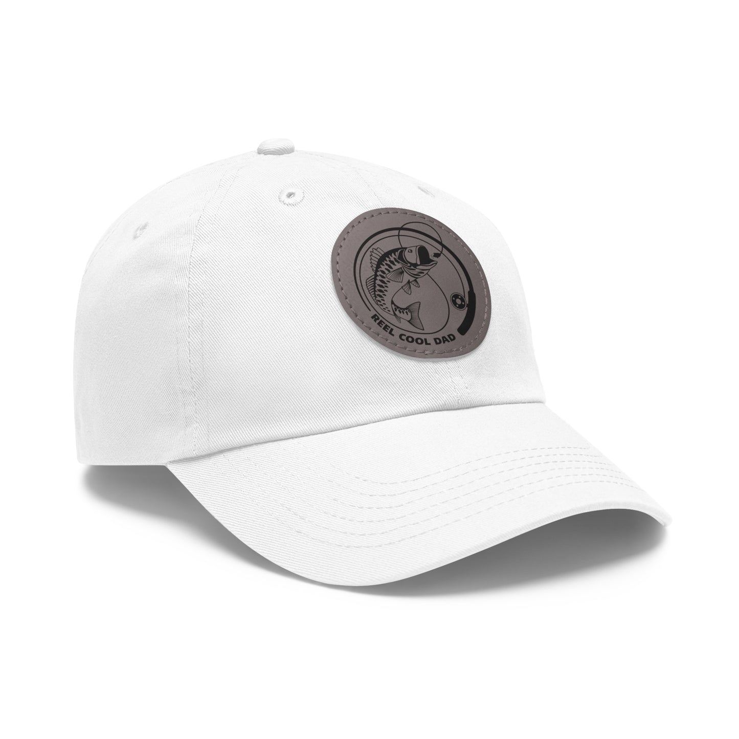Stylish Dad Hat with Leather Patch for Cool Dads, Gift for Father's Day, Fishing Enthusiast, Casual Outdoor Wear