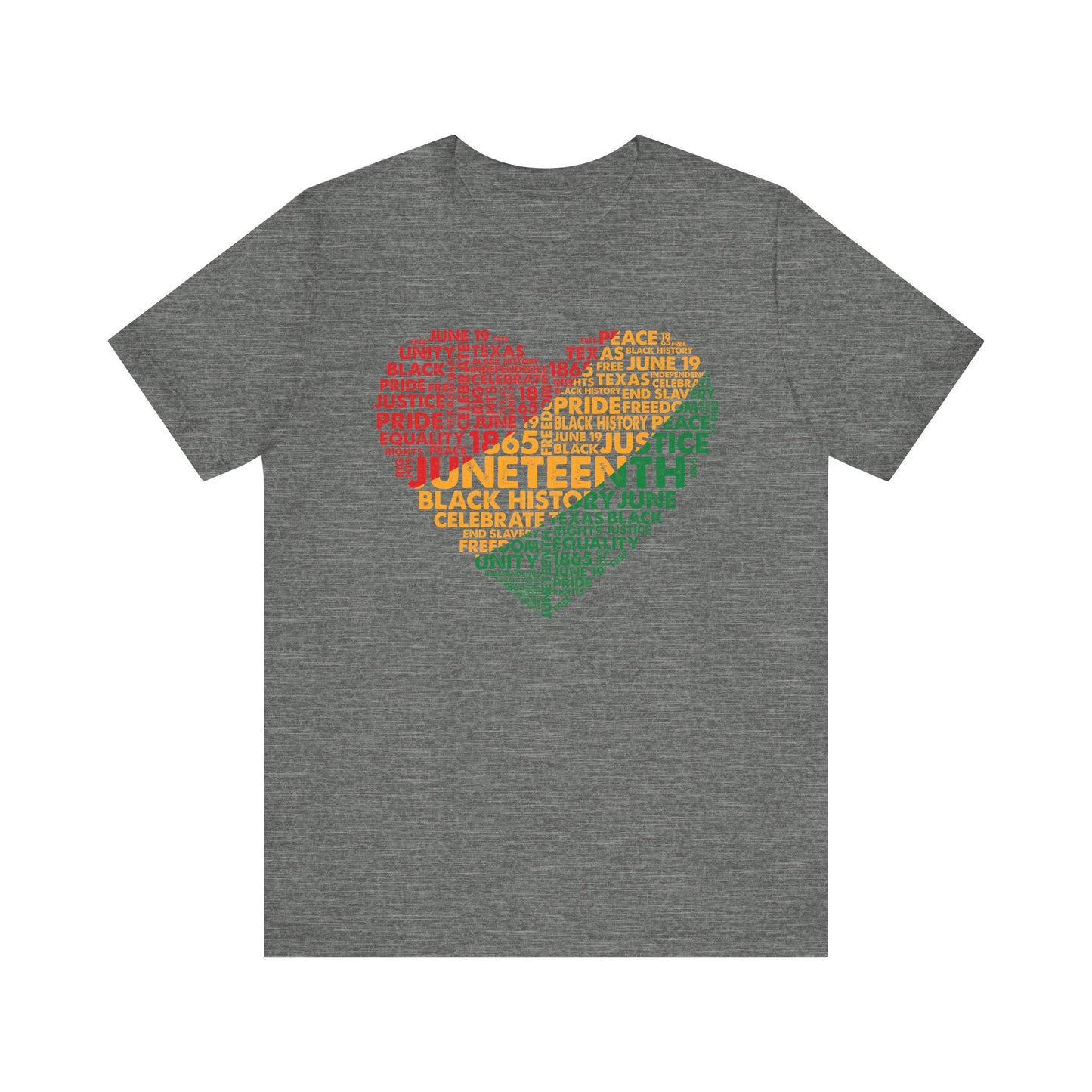 Heart Juneteenth Celebration Tee, Unisex Jersey Tee, Freedom Shirt, Equality Apparel, Black History Month Gift, Activist Fashion