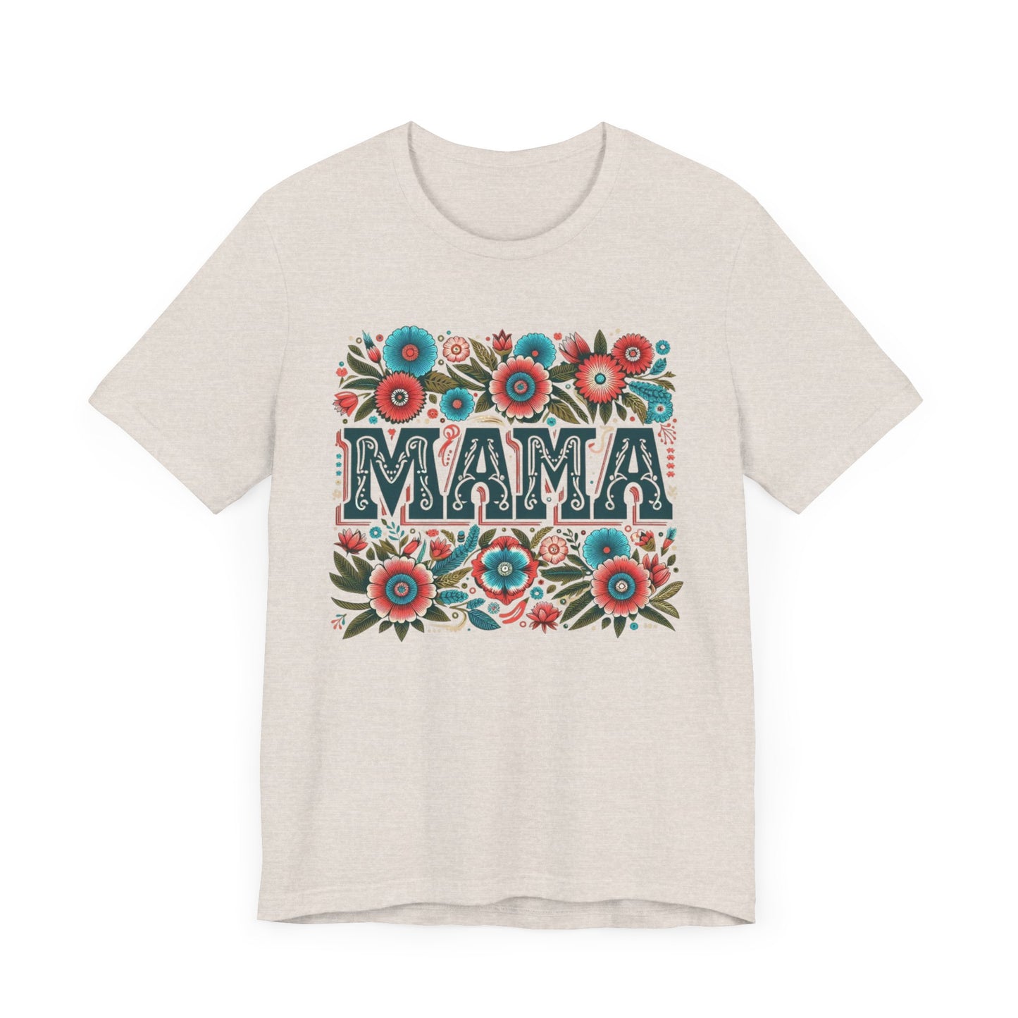 Boho Floral Mama Tee, Gift for Moms, Casual Summer Top, Boho Style Apparel, Unique Mother's Day Gift