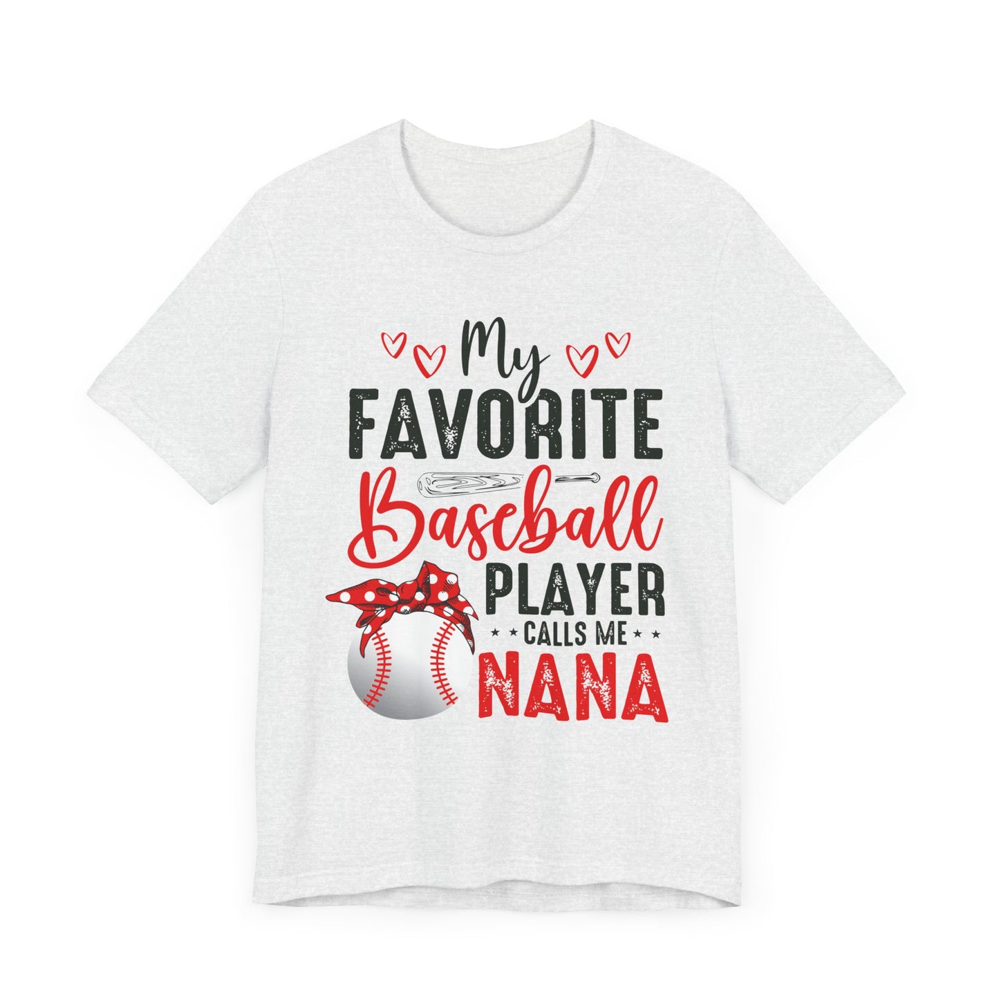 Baseball Nana Short Sleeve Tee, Cute Gift for Grandmas, Soft Jersey Tee, Baseball Fan Shirt, Mother's Day Gift, Family Reunion Wear