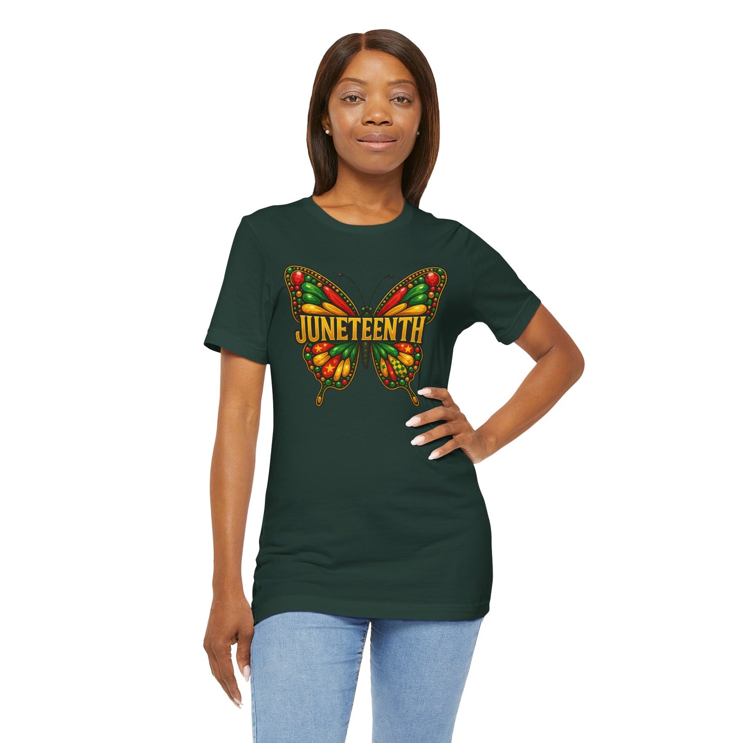 Butterfly Juneteenth Celebration Tee, Unisex Jersey Tee, Freedom Shirt, Equality Apparel, Black History Month Gift, Activist Fashion