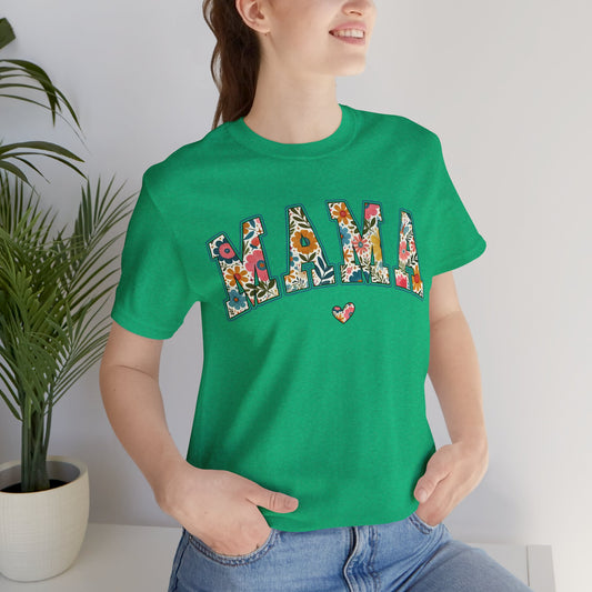 Boho Floral Mama Tee  Gift for Moms, Casual Summer Top, Boho Style Apparel, Unique Mother's Day Gift