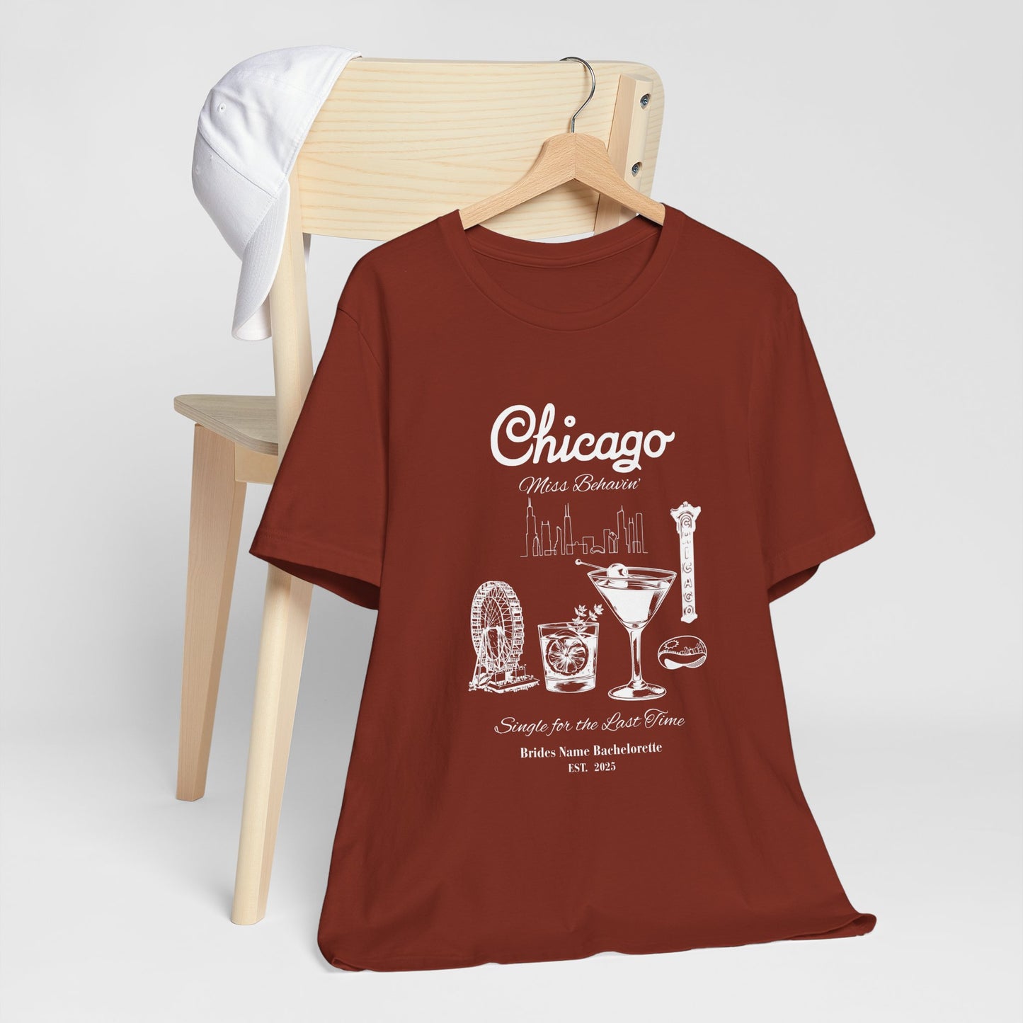Chicago Bachelorette Party Tee, Fun Vacation Shirt, Travel Souvenir, Girls Night Out Top, Bride Tribe Apparel, Girls Trip, Chi-Town Wedding