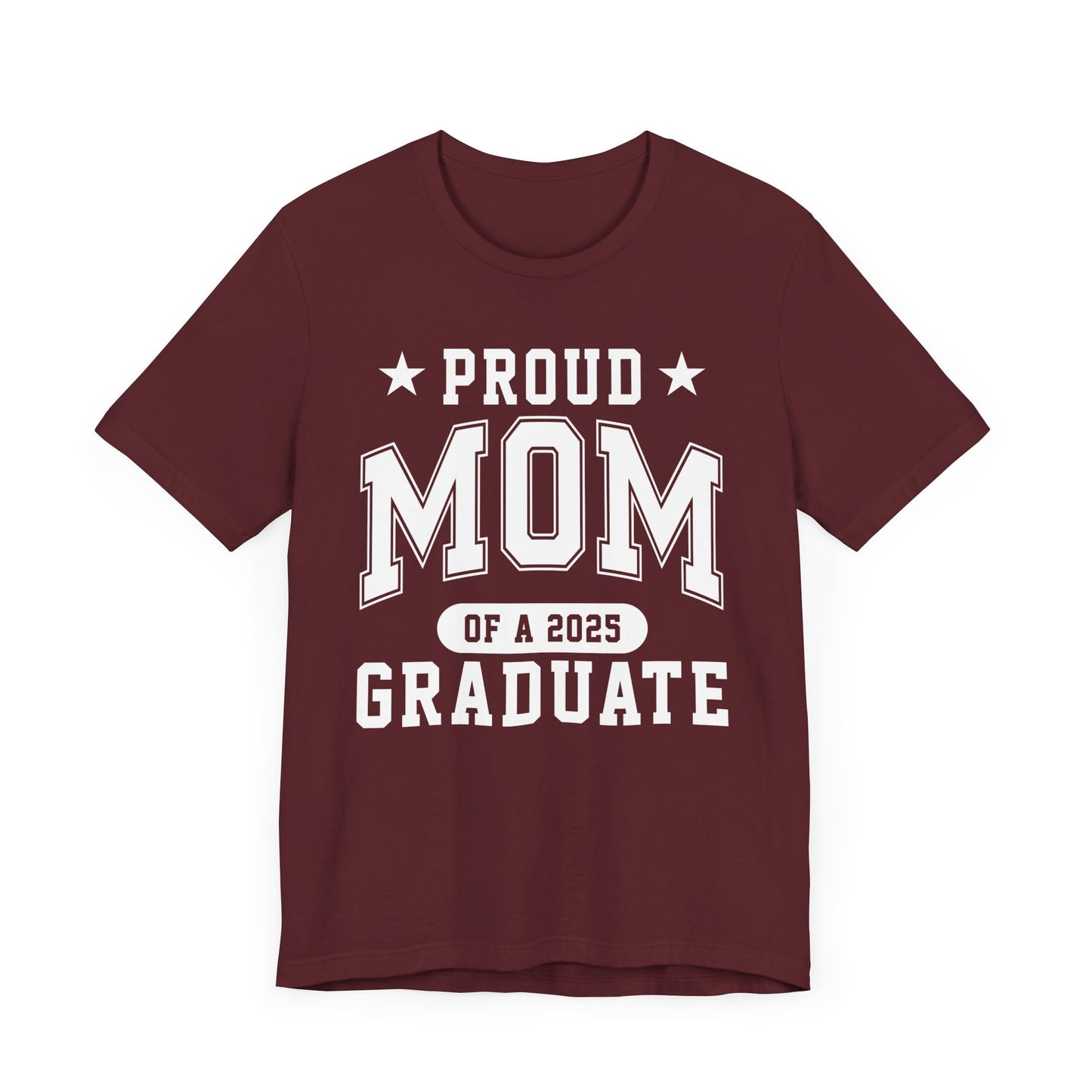 Proud Mom Graduation Tee, Cute Graduation Gift, Unisex Short Sleeve Shirt, Family Celebration Apparel, Step Parent Pride T-Shirt