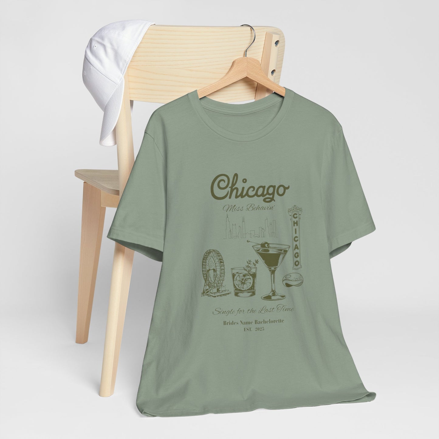 Chicago Bachelorette Party Tee, Fun Vacation Shirt, Travel Souvenir, Girls Night Out Top, Bride Tribe Apparel, Girls Trip, Chi-Town Wedding