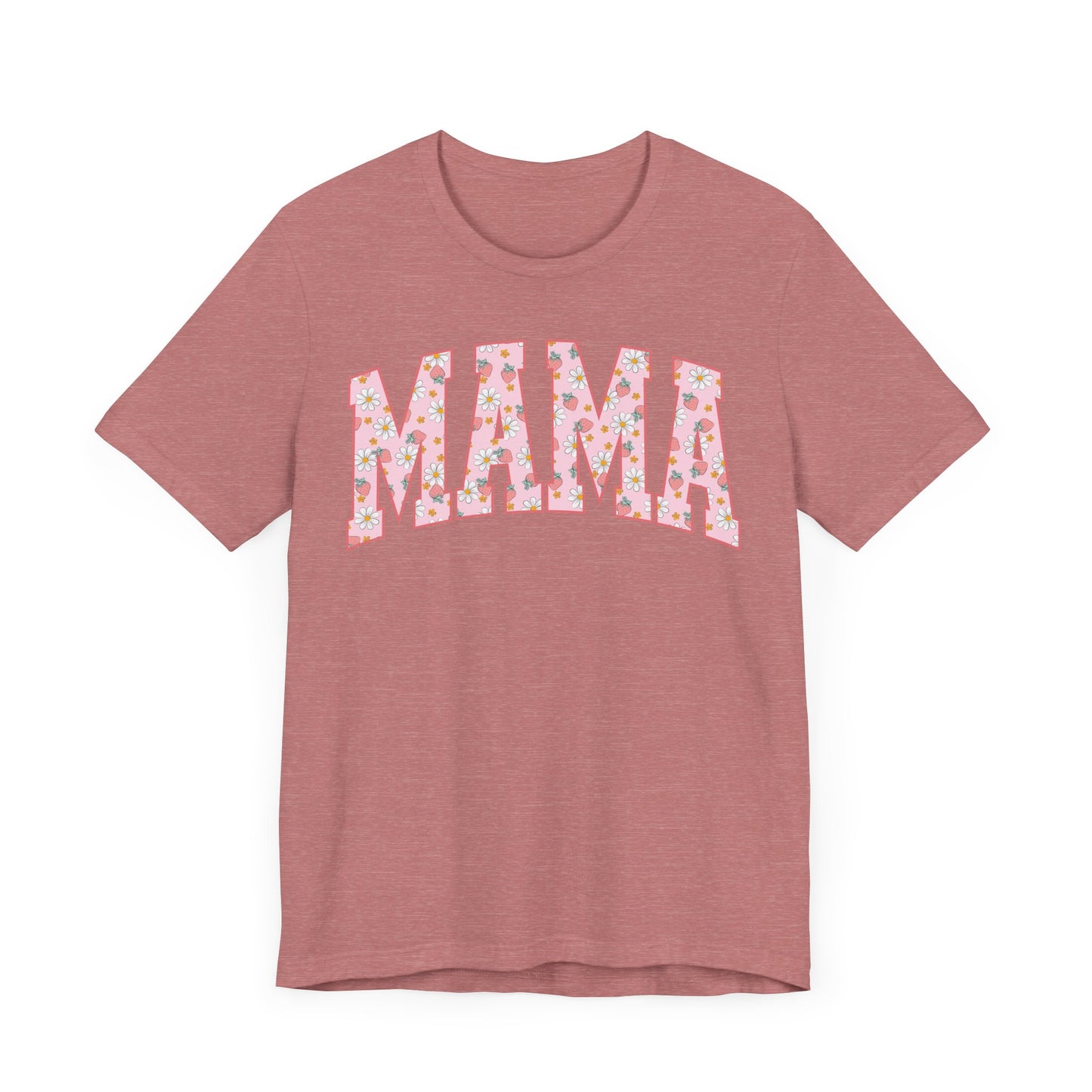 Vintage Floral 2 Mama Tee with a Bow, Gift for Moms, Casual Summer Top, Boho Style Apparel, Unique Mother's Day Gift