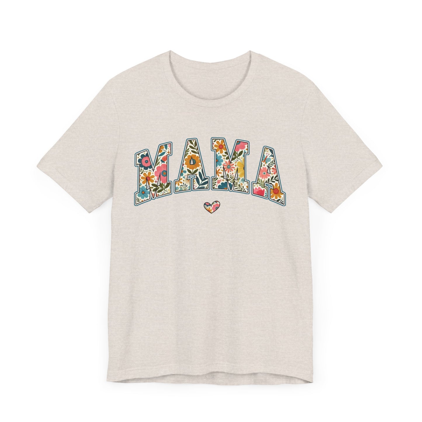 Boho Floral Mama Tee  Gift for Moms, Casual Summer Top, Boho Style Apparel, Unique Mother's Day Gift