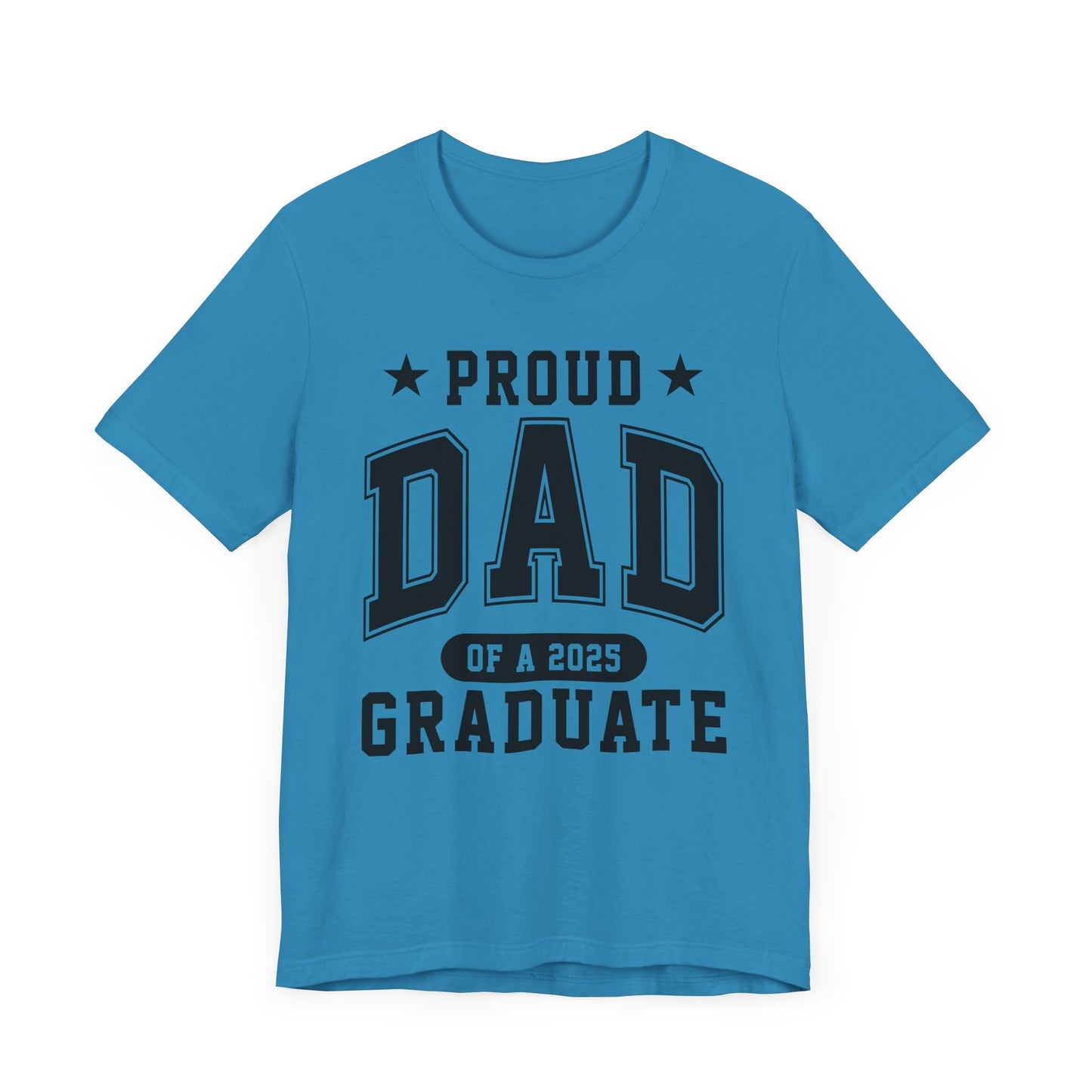 Proud Dad Graduation Tee, Cute Graduation Gift, Unisex Short Sleeve Shirt, Family Celebration Apparel, Step Parent Pride T-Shirt