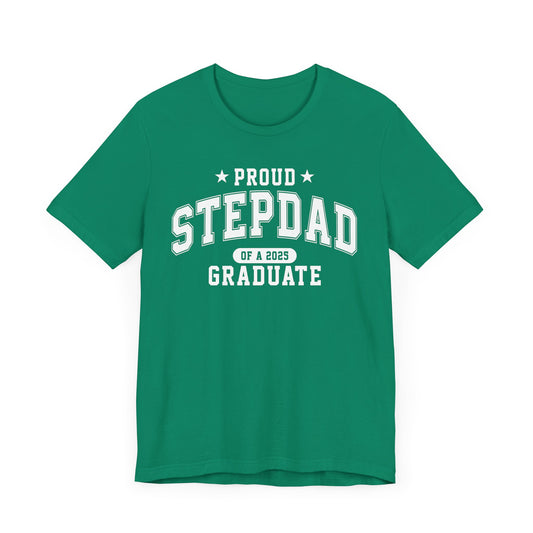 Proud Stepdad Graduation Tee, Cute Graduation Gift, Unisex Short Sleeve Shirt, Family Celebration Apparel, Step Parent Pride T-Shirt