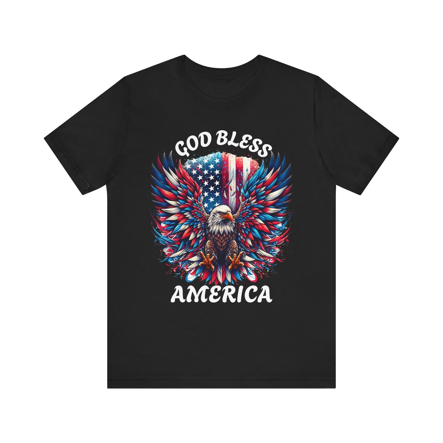 Patriotic Eagle Graphic Tee, USA Flag Shirt, Unisex Short Sleeve Top, Independence Day Gift, American Pride Apparel, Casual Wear