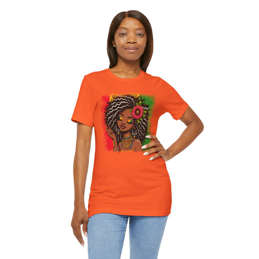 Melanin Girl Juneteenth Celebration Tee, Unisex Jersey Tee, Freedom Shirt, Equality Apparel, Black History Month Gift, Activist Fashion