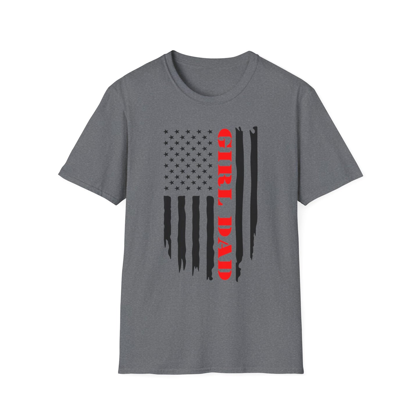 Patriotic 'Girl Dad' T-Shirt - Perfect for Dads, Father's Day, Independence Day, Family Events, Casual Wear, Gift Ideas