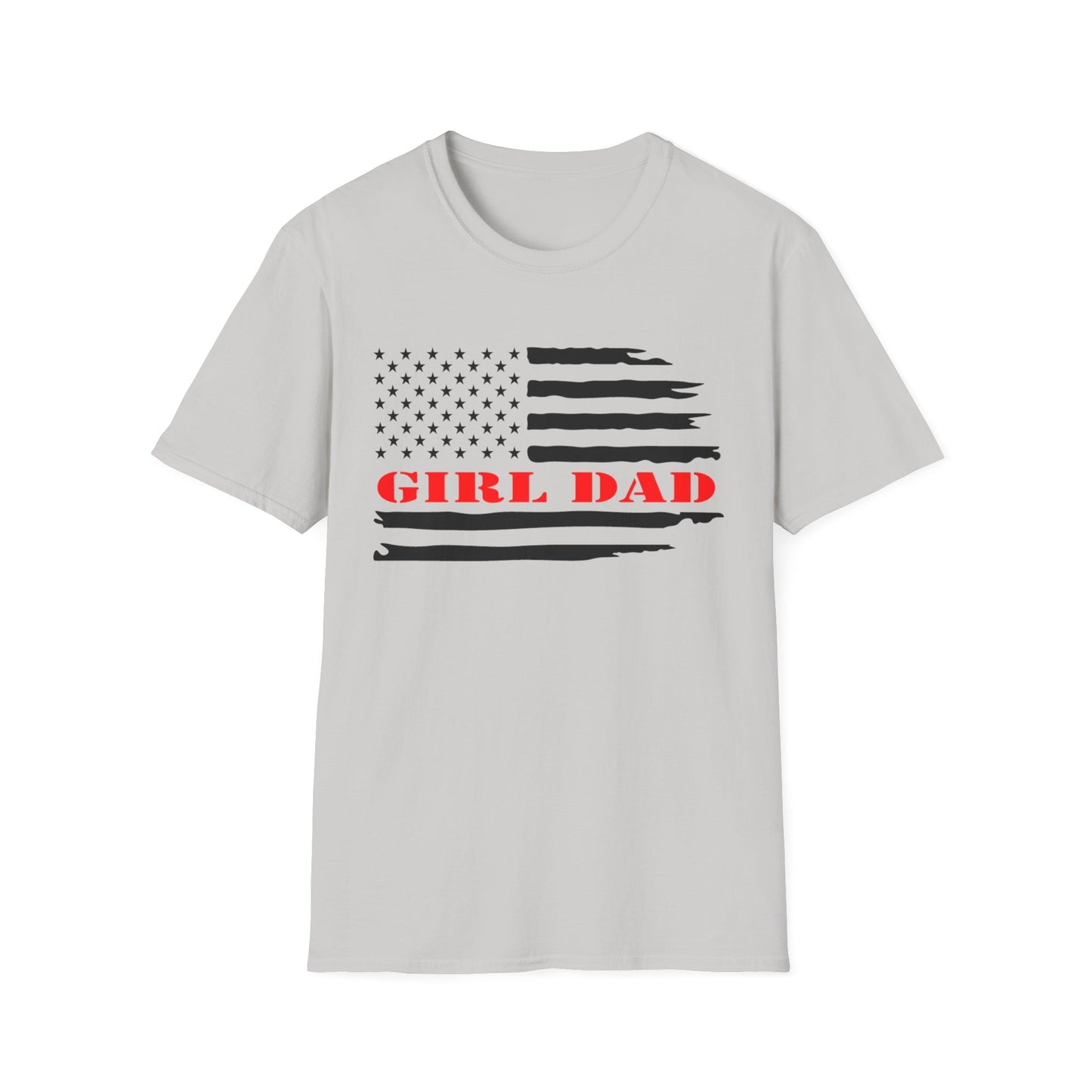 Patriotic 'Girl Dad with Flag'