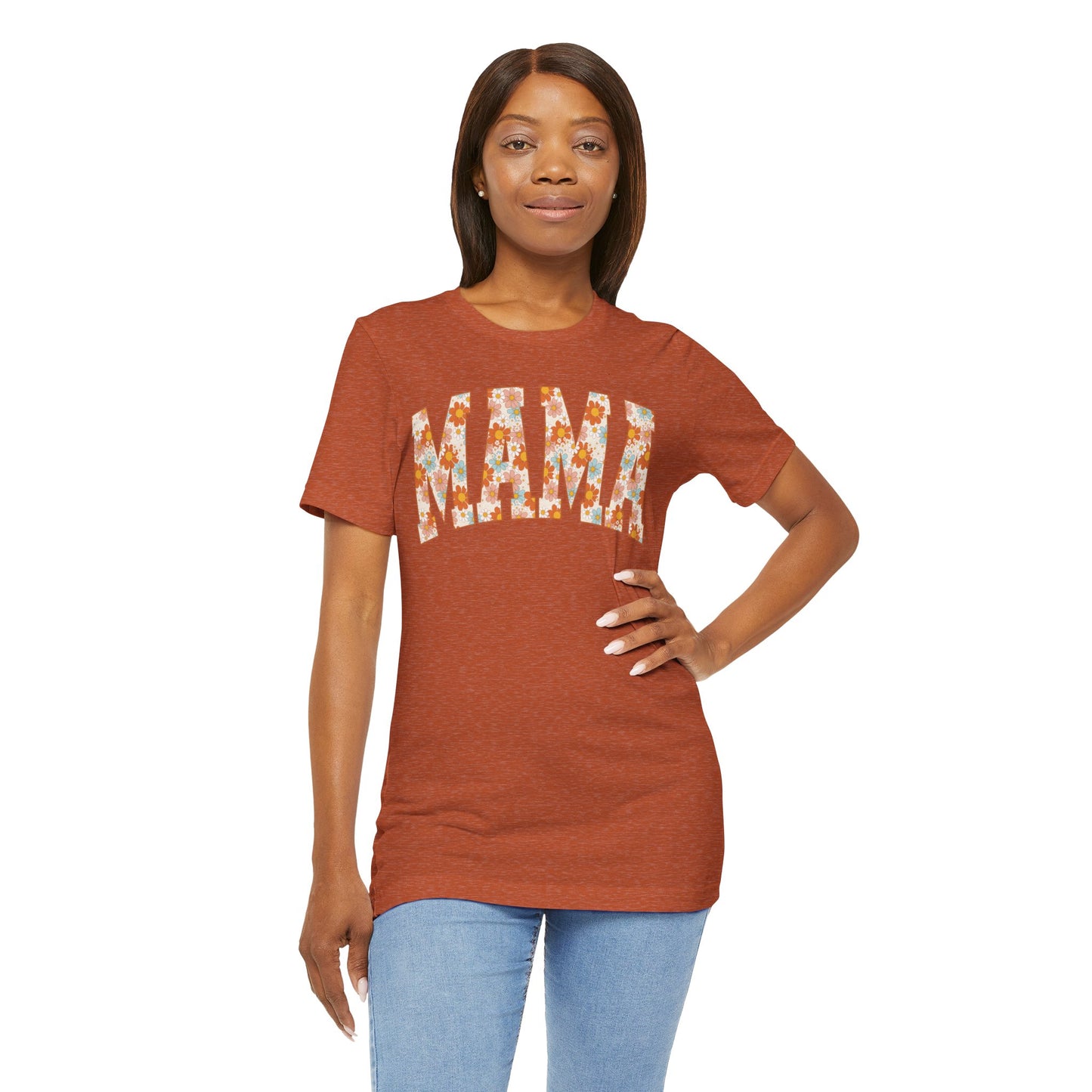 Vintage Floral Mama Tee, Gift for Moms, Casual Summer Top, Boho Style Apparel, Unique Mother's Day Gift