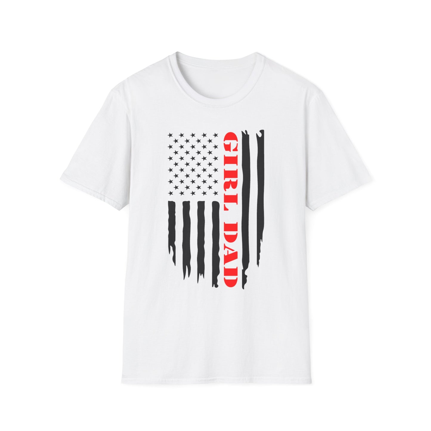 Patriotic 'Girl Dad' T-Shirt - Perfect for Dads, Father's Day, Independence Day, Family Events, Casual Wear, Gift Ideas