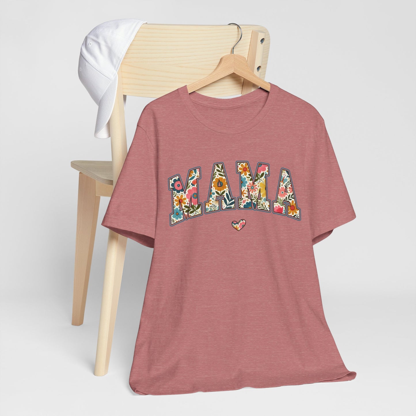 Boho Floral Mama Tee  Gift for Moms, Casual Summer Top, Boho Style Apparel, Unique Mother's Day Gift